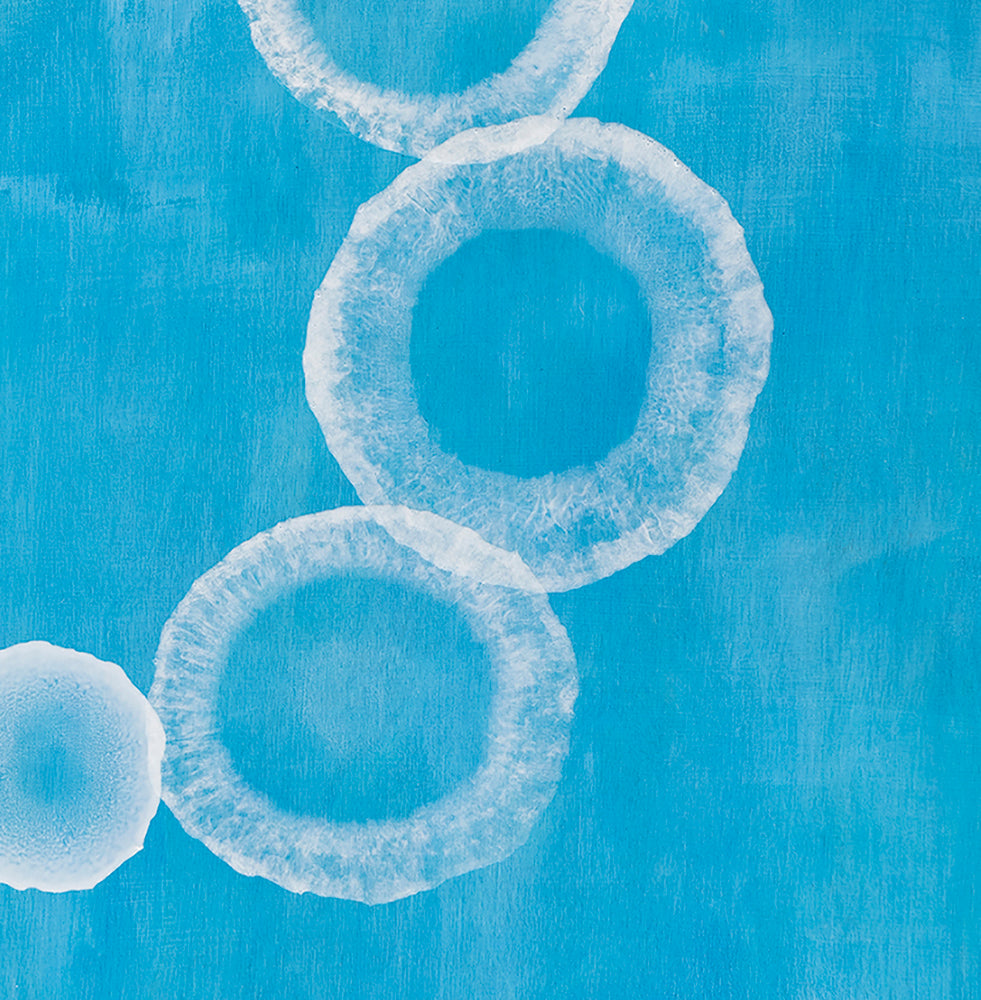 Aqueous Calm III - Abstract Blue Sealife Painting