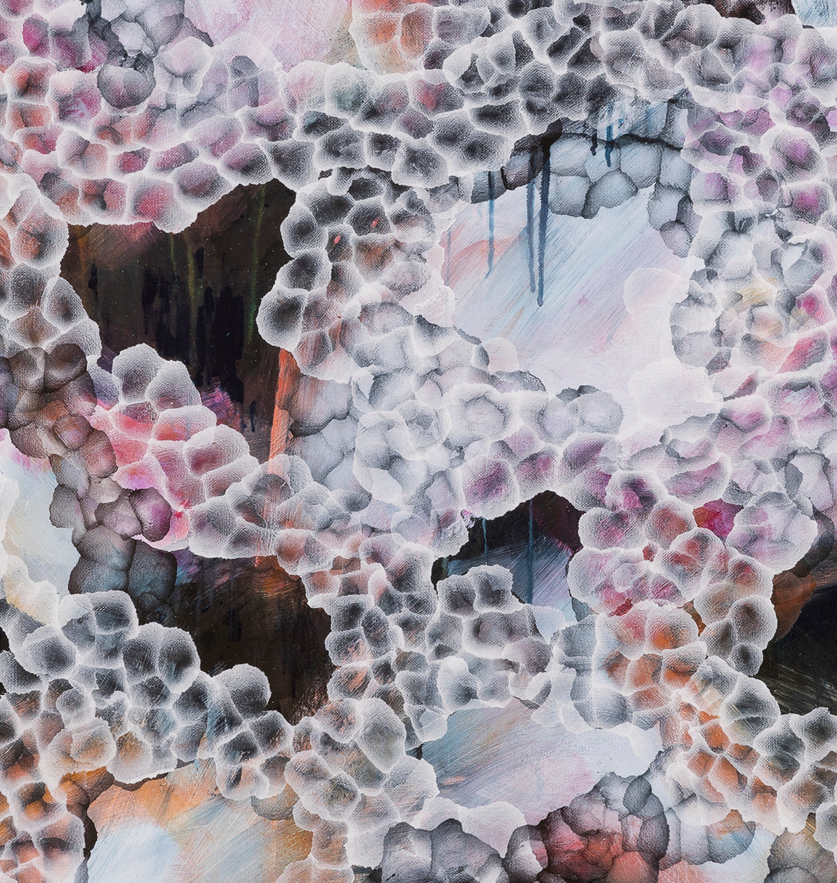 Bio Bloom Reef Song IX - Large Abstract Sealife Painting