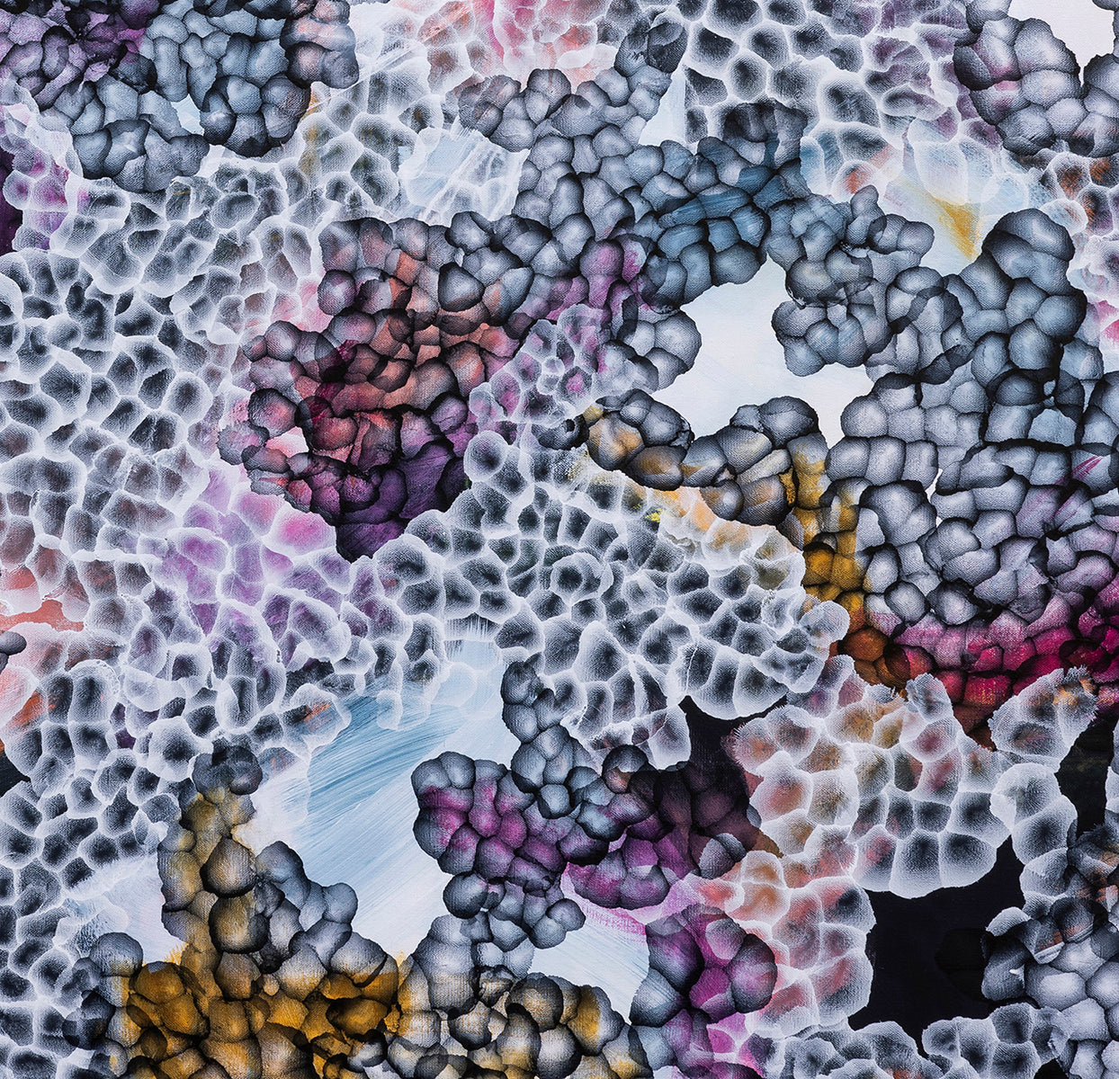 Bio Bloom Reef Song VII - Large Abstract Sealife Painting