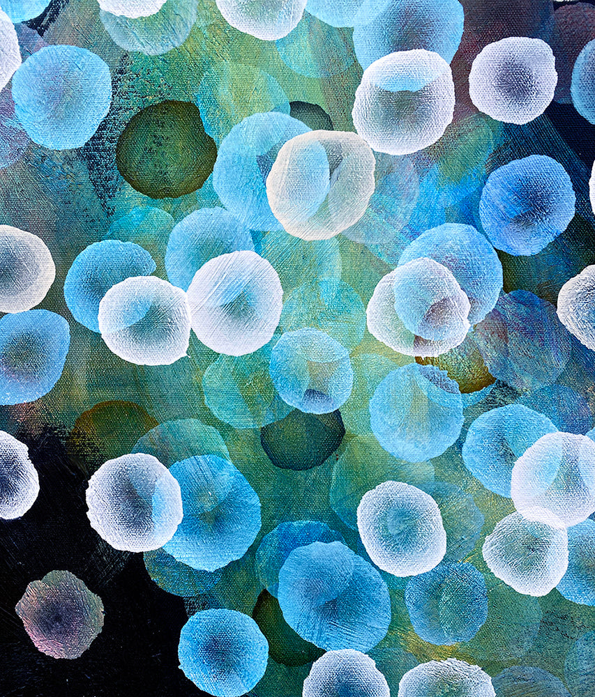 Bioluminous Rockpool Drift - Original Abstract Sealife Painting
