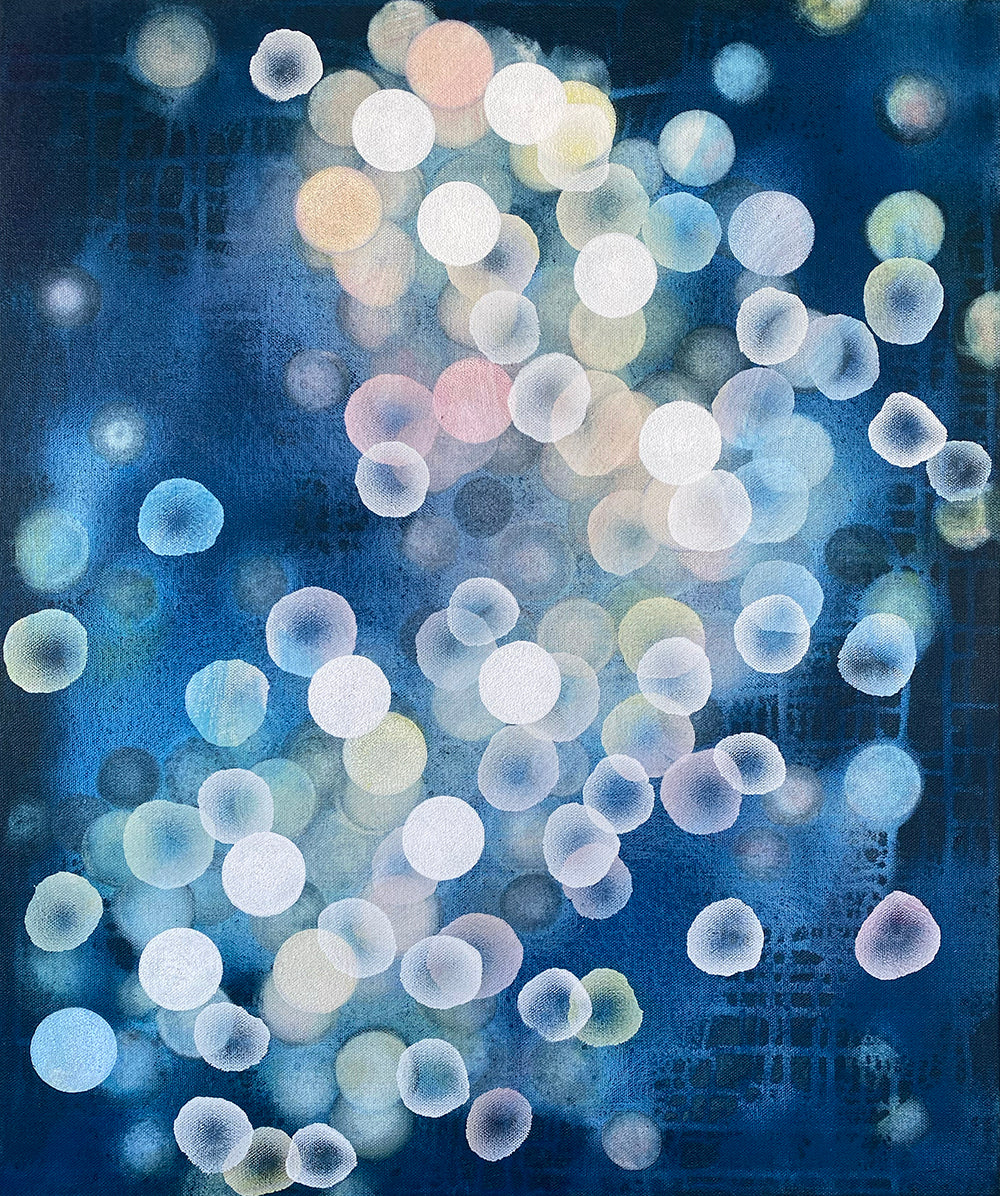 Bioluminous Dreamer IV - Abstract Sealife Painting
