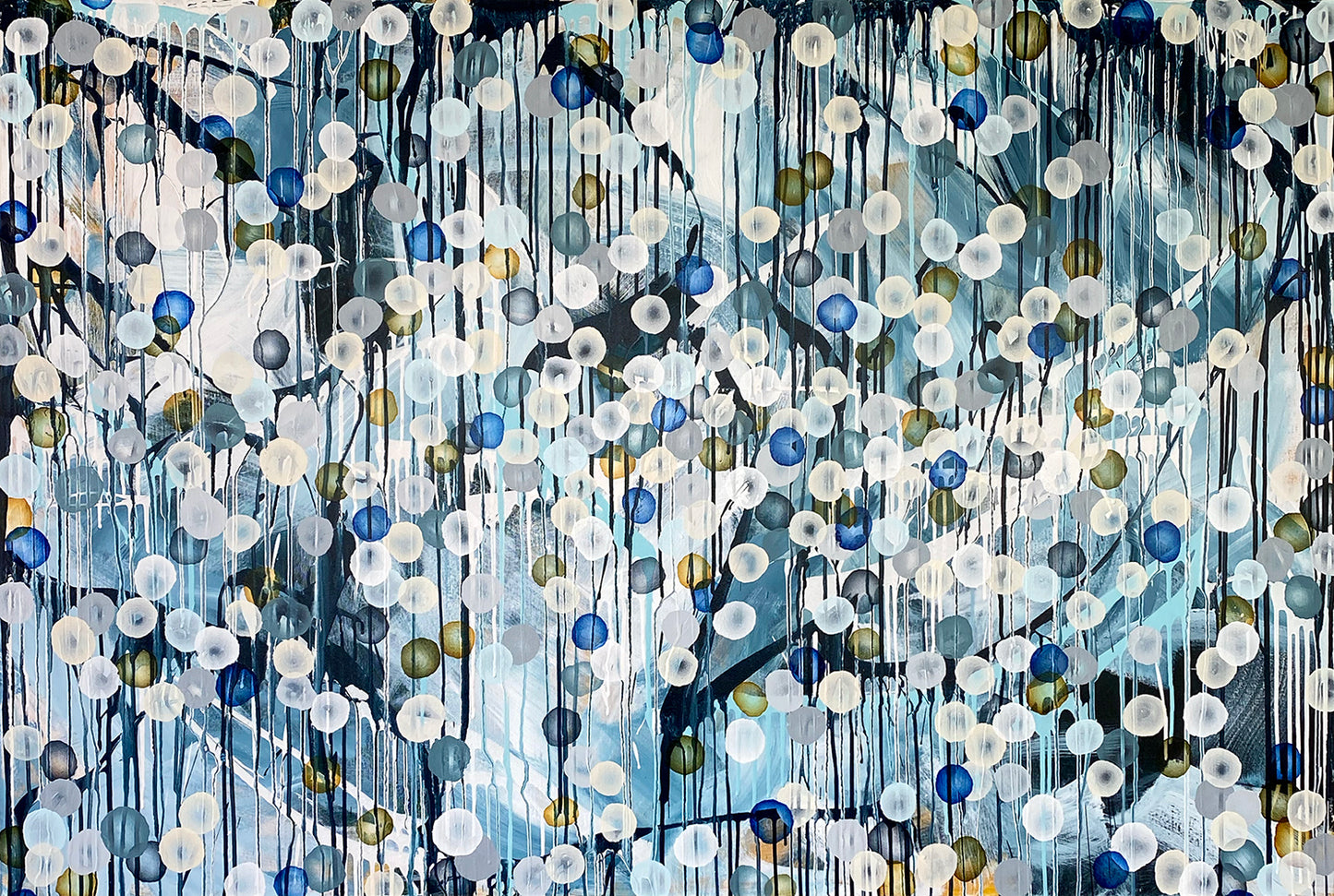 Coastal Storm Surge I – Large Abstract Sealife Painting