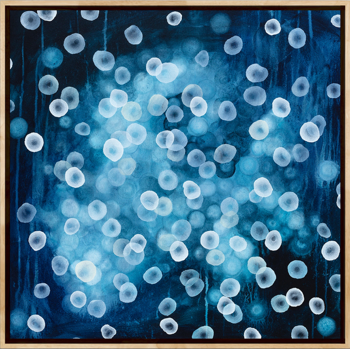 Aqueous Bloom Bioluminescence I - Abstract Microscopic Sealife Painting