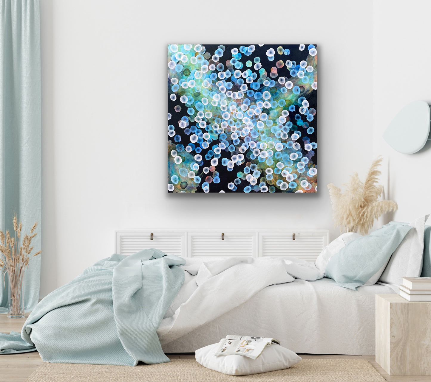 Bioluminous Rockpool Drift - Original Abstract Sealife Painting