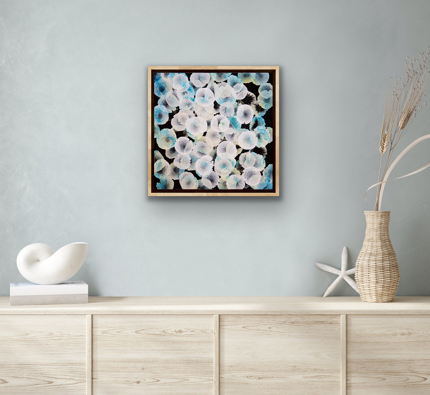 Bioluminous Tideline Dwellers I - Original Abstract Painting Framed