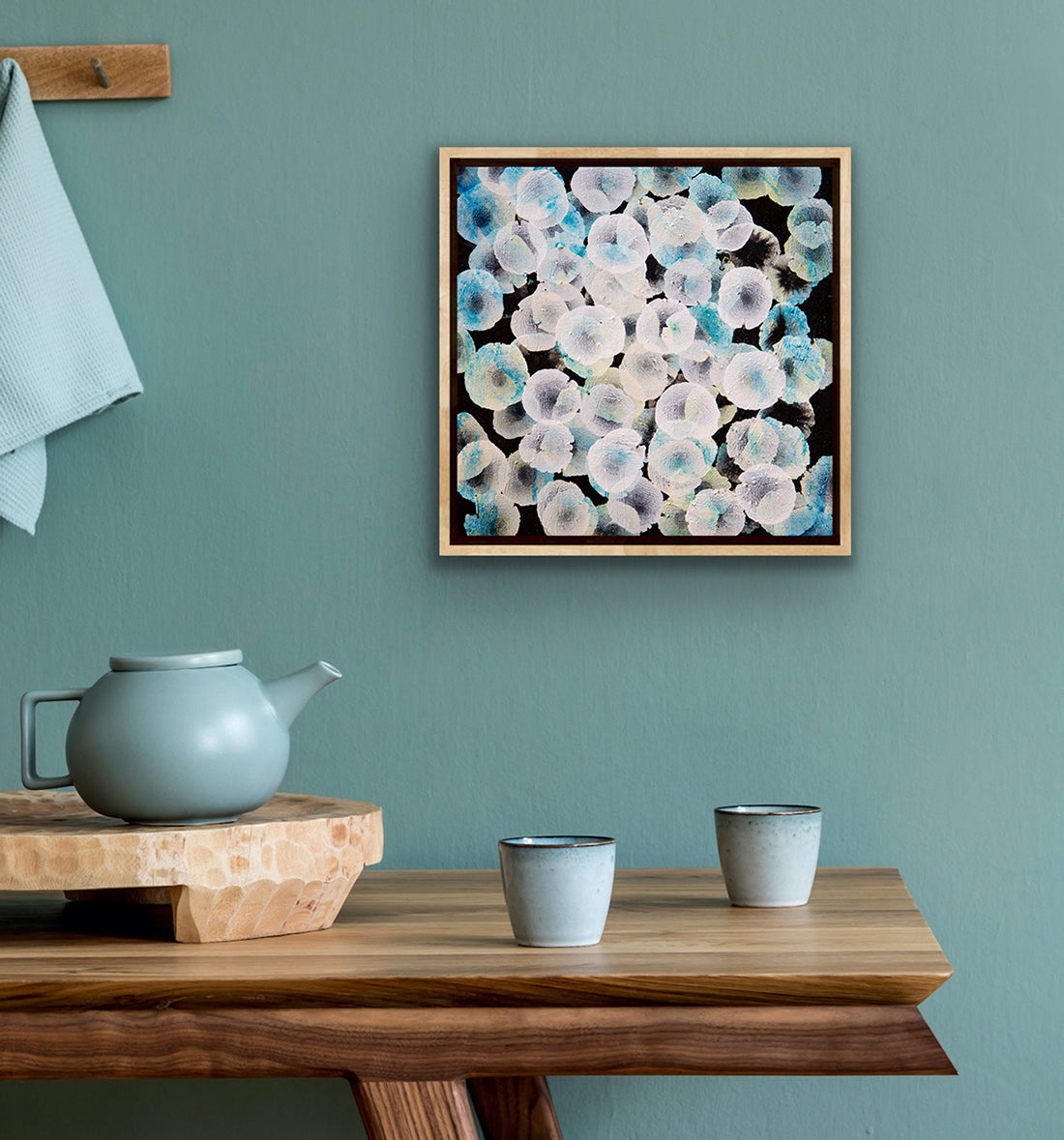 Bioluminous Tideline Dwellers I - Original Abstract Painting Framed
