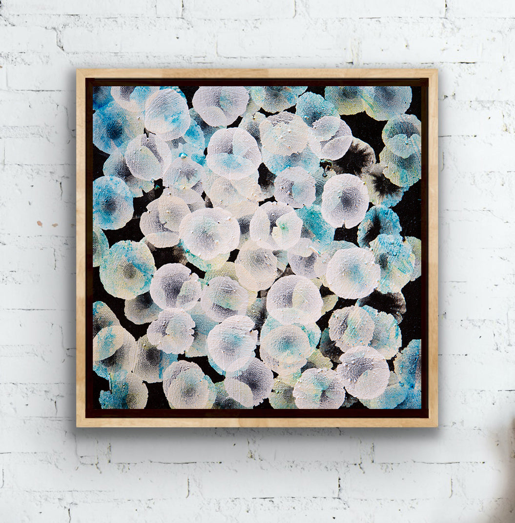 Bioluminous Tideline Dwellers I - Original Abstract Painting Framed