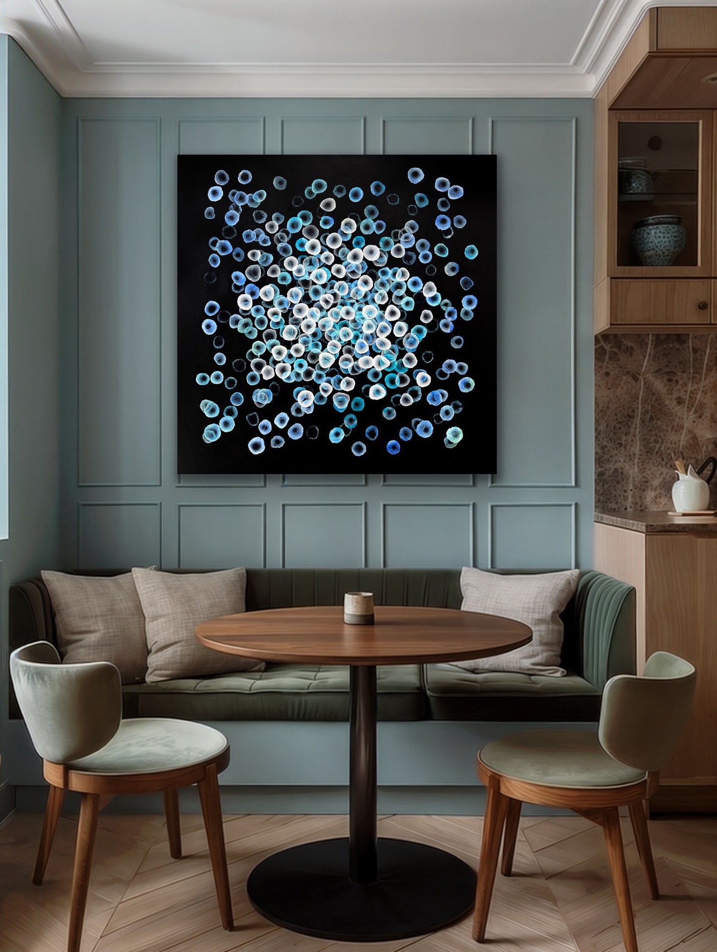 Bioluminous Rockpool Drift Basalt Coast - Original Abstract Sealife Painting