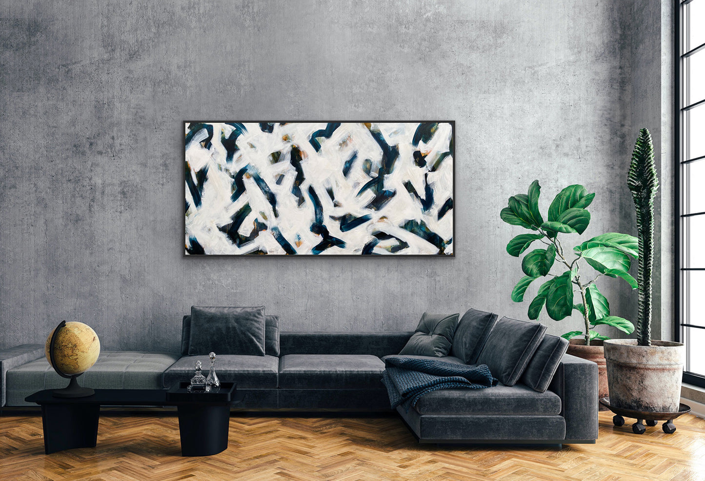 Tideline Flotsam Drift - Large Abstract Painting