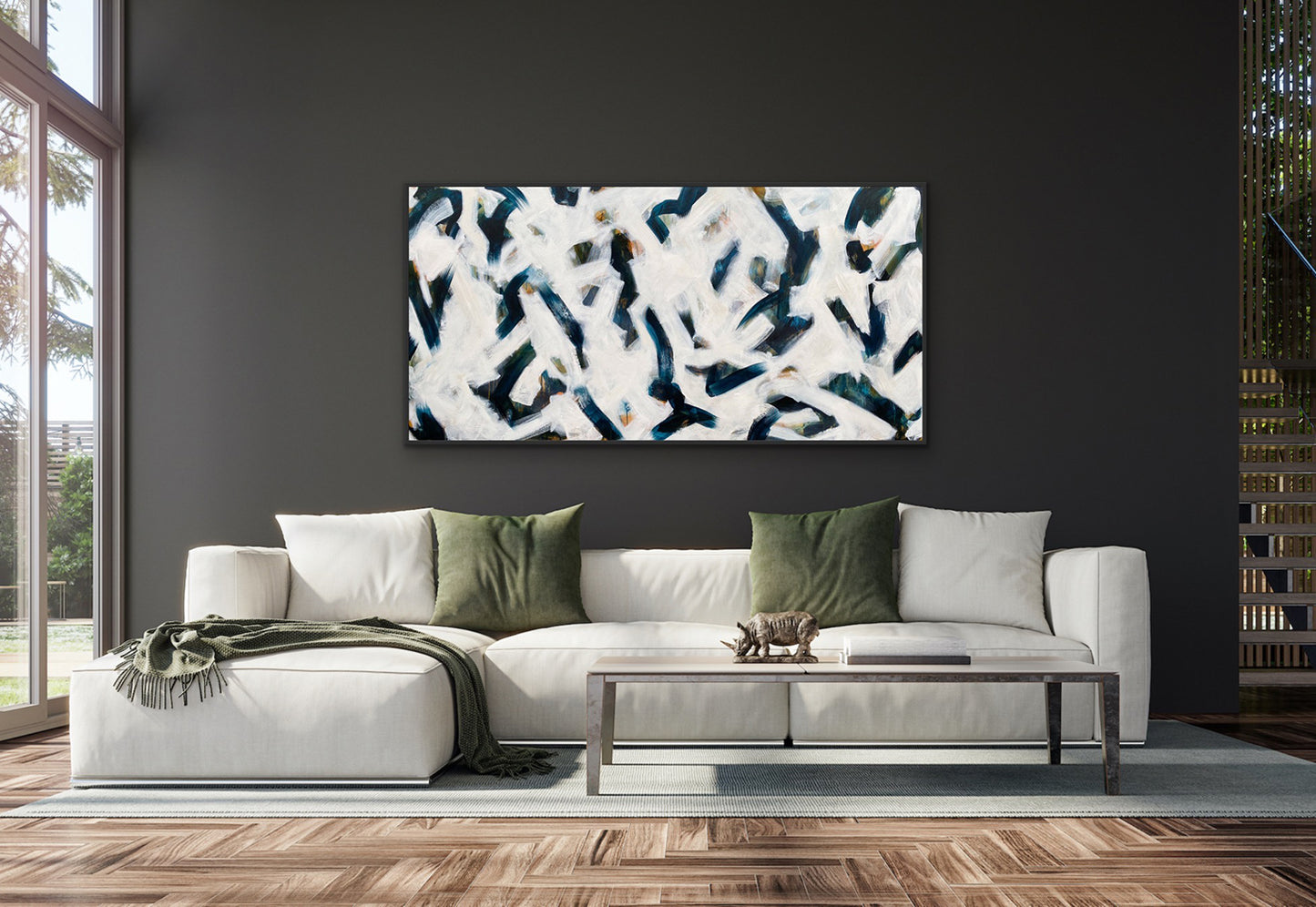 Tideline Flotsam Drift - Large Abstract Painting
