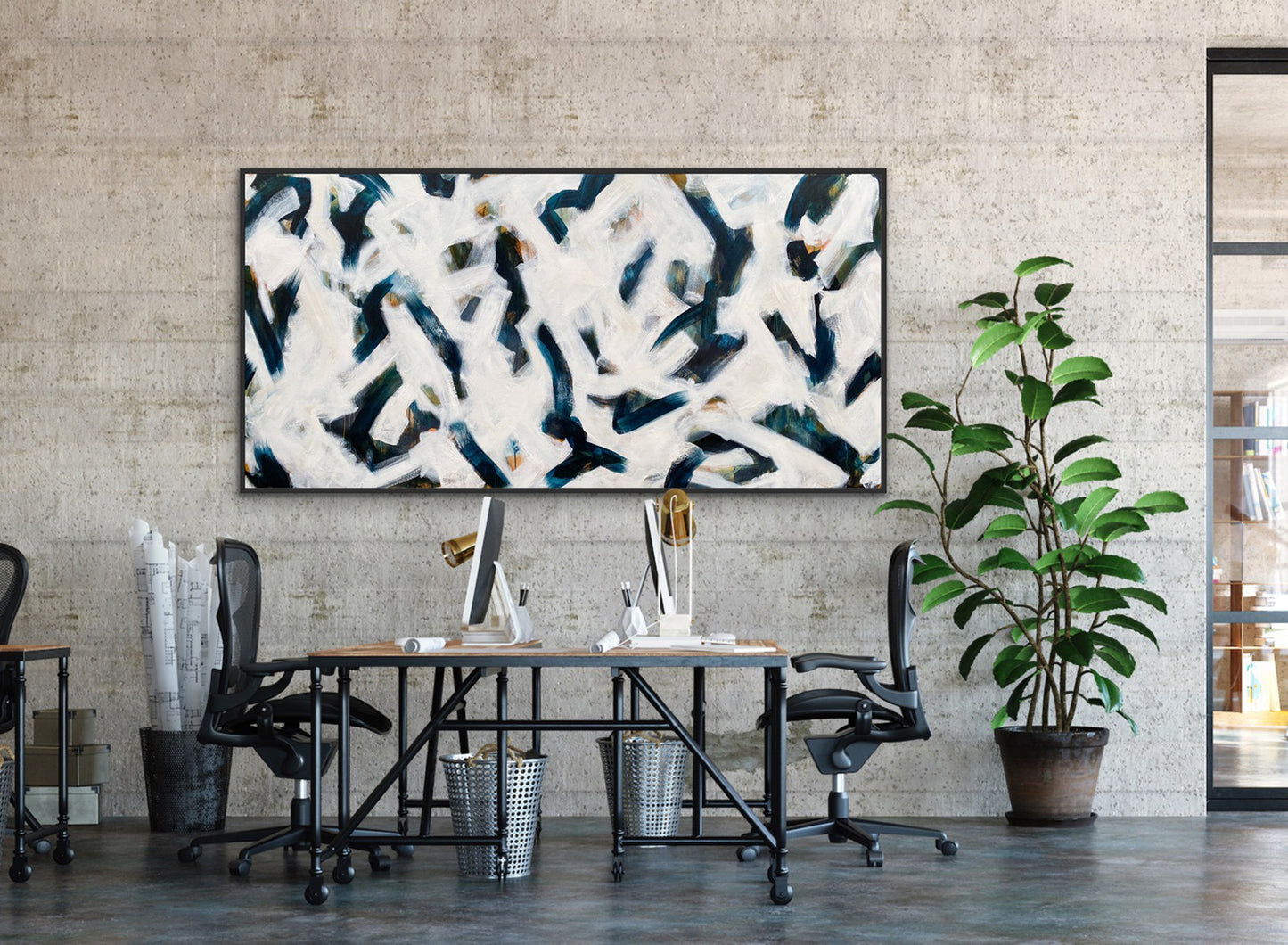 Tideline Flotsam Drift - Large Abstract Painting