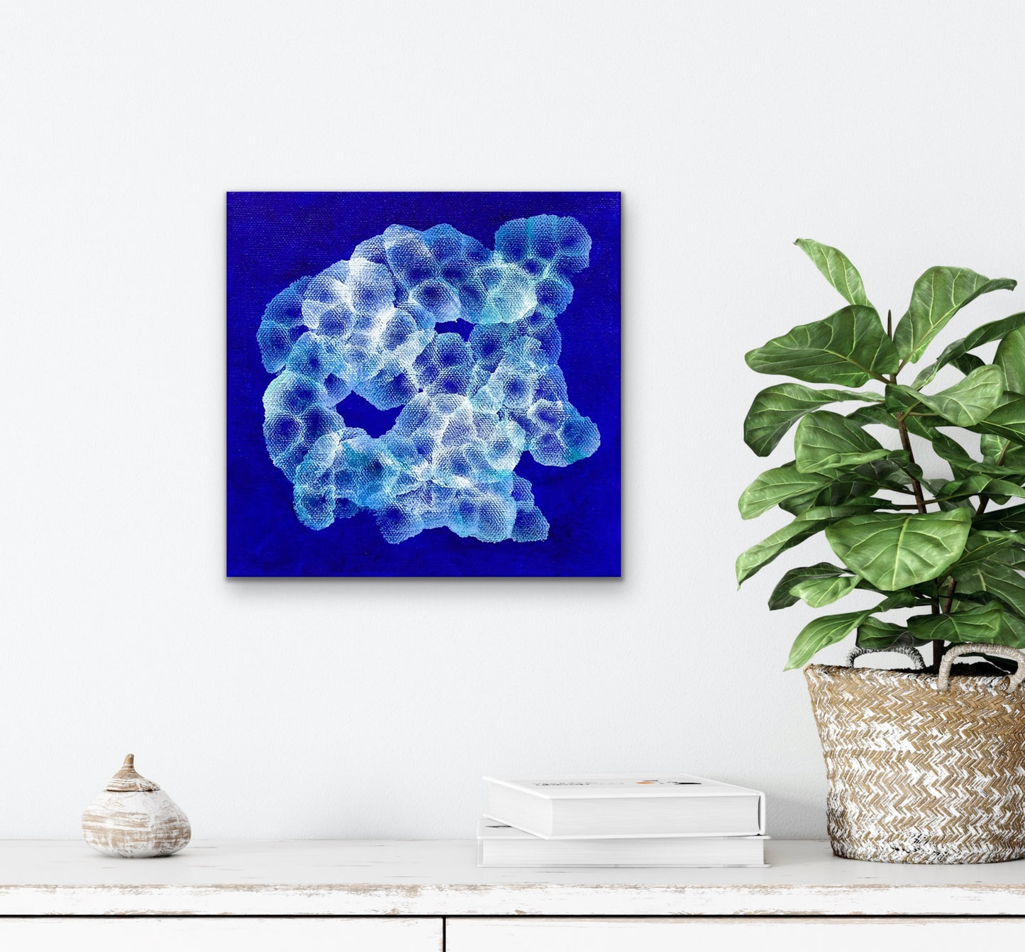Biomorphic Reef Dancer IV - Abstract Small Sealife Painting