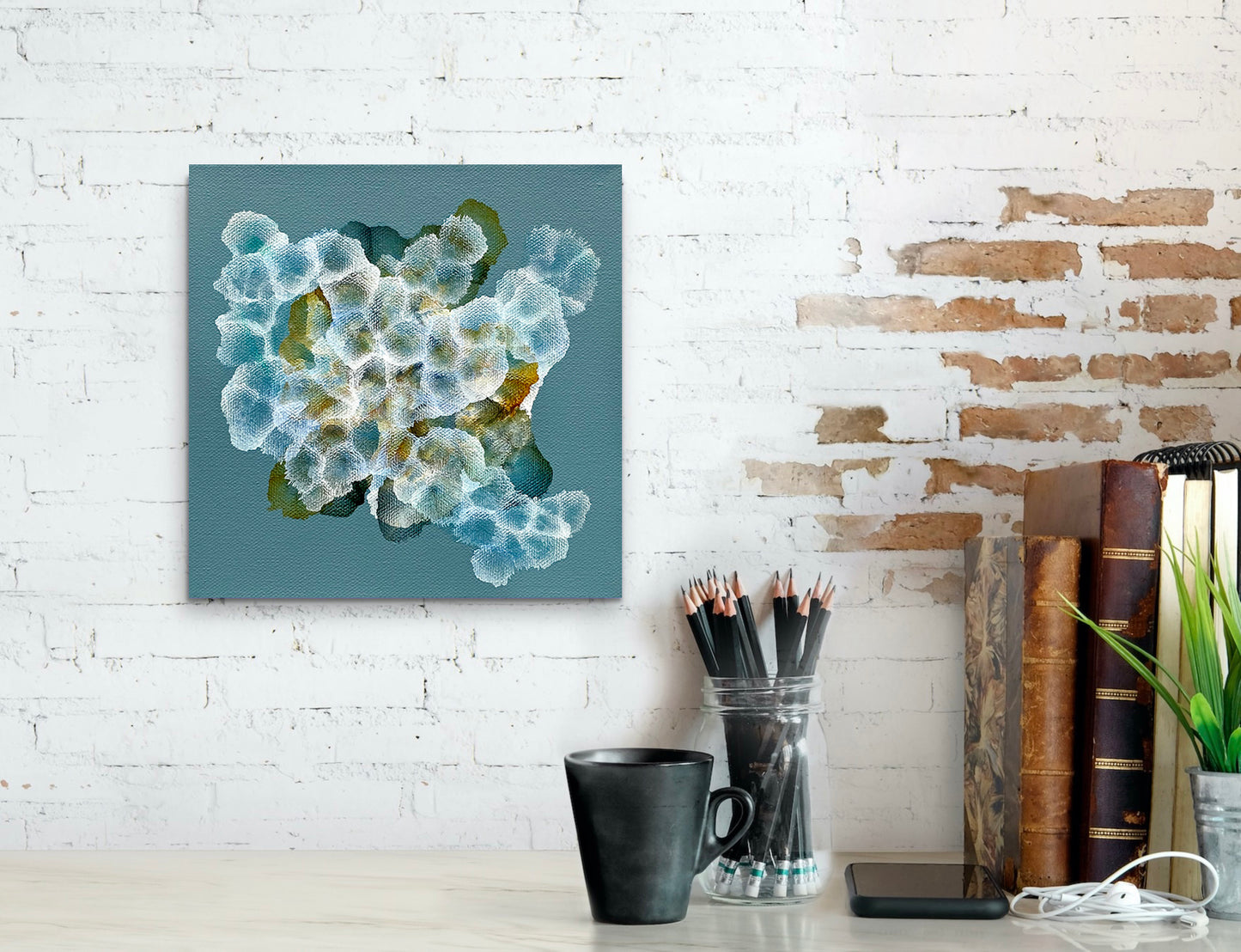 Bio-Cluster Tideline Dwellers II - Abstract Small Sealife Painting