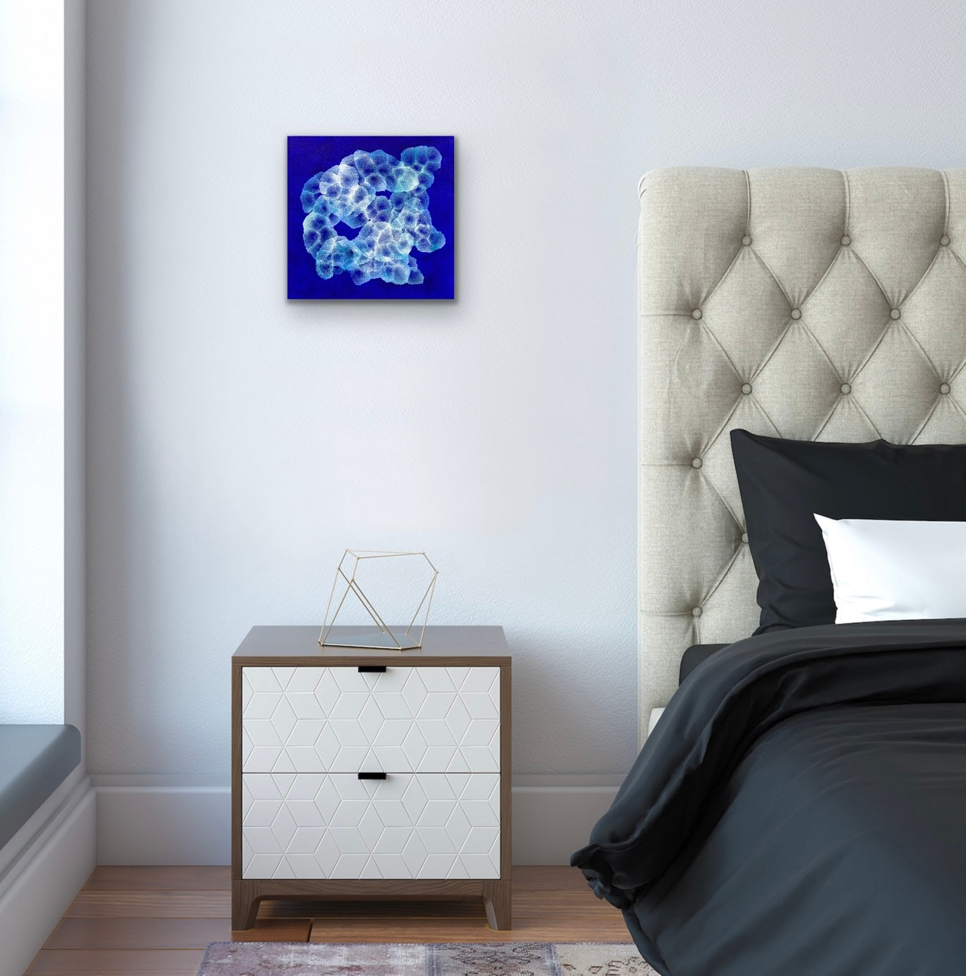 Biomorphic Reef Dancer IV - Abstract Small Sealife Painting