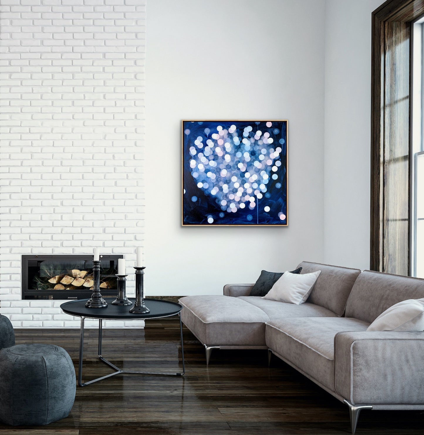 Aqueous Field – Coral Bloom XX - Framed Abstract Sealife Painting