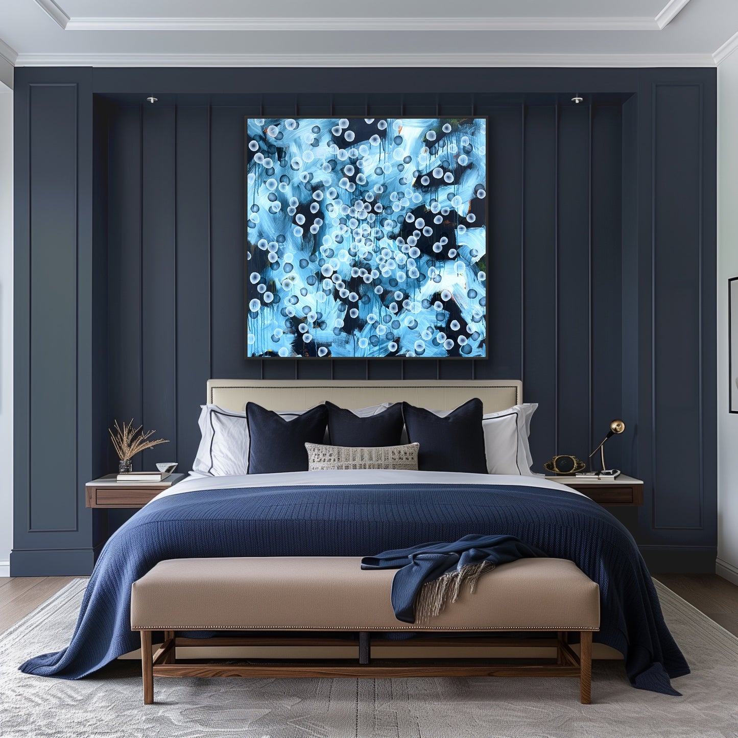 Tideline Bloom I – Large Coastal Abstract Painting