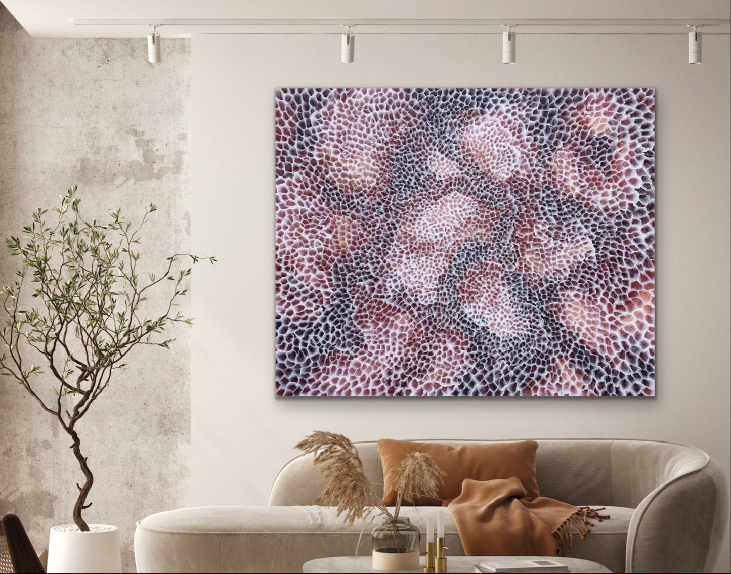 Bio Bloom Reef Echo I - Large Abstract Sealife Painting