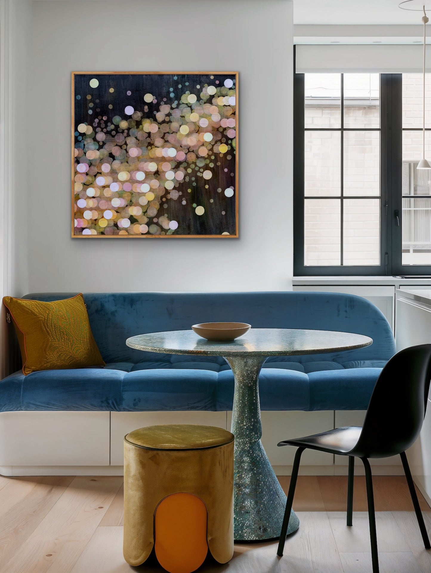 Of Ether and Water VII - Large Colourful Abstract Painting Framed