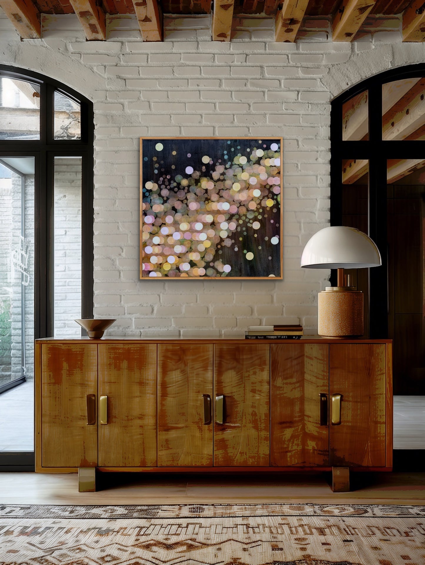 Of Ether and Water VII - Large Colourful Abstract Painting Framed