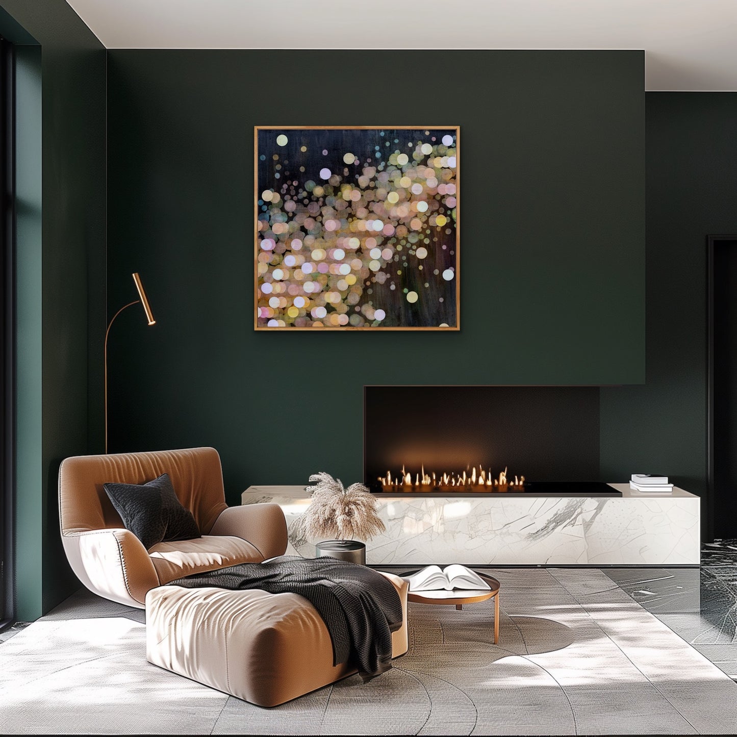 Of Ether and Water VII - Large Colourful Abstract Painting Framed