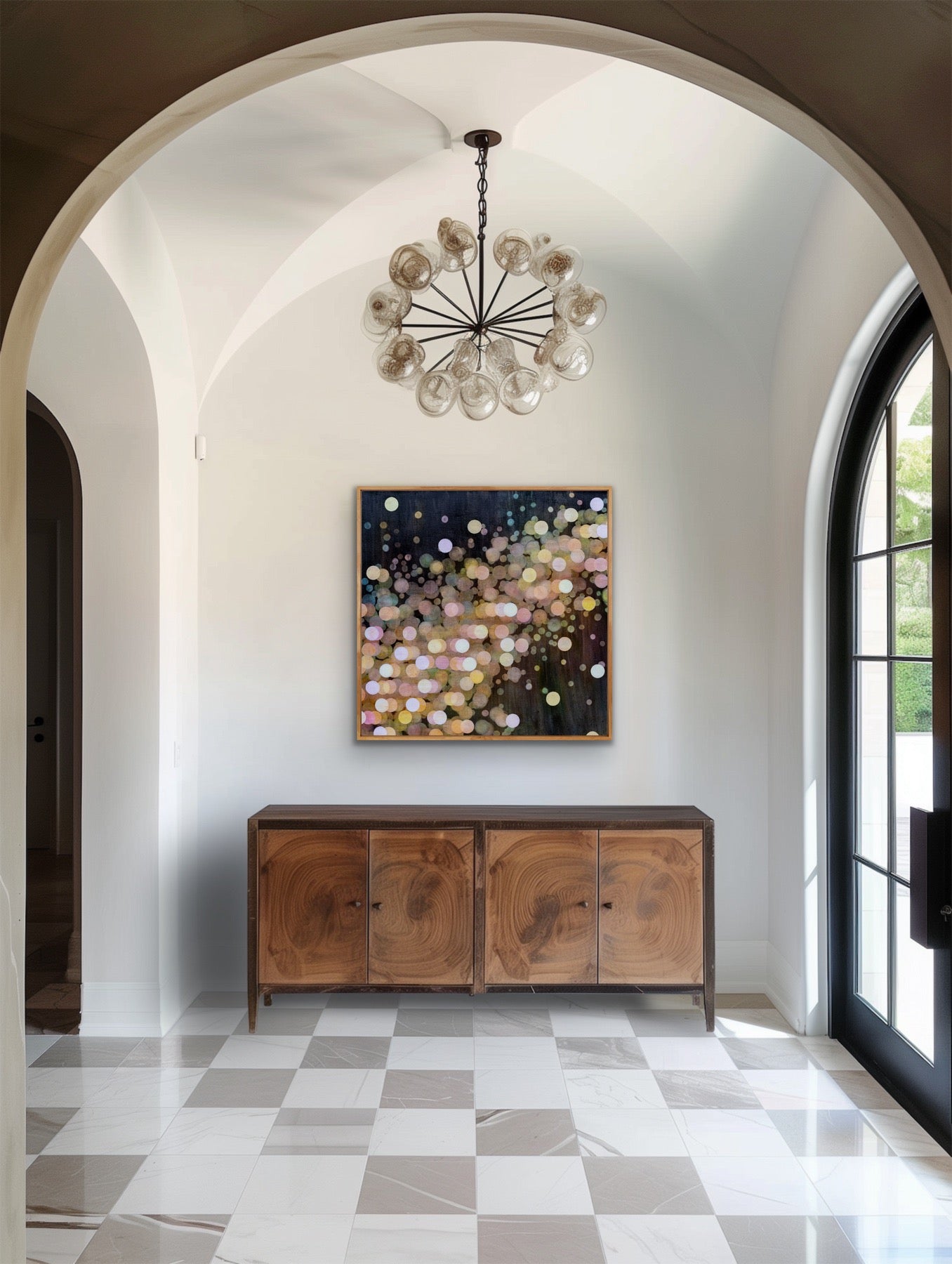 Of Ether and Water VII - Large Colourful Abstract Painting Framed