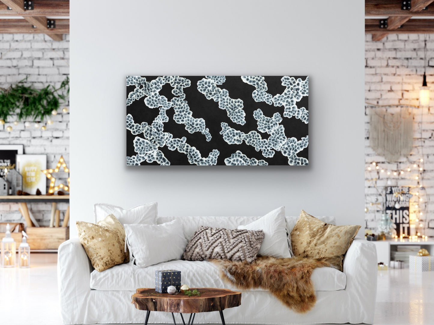 Aqueous Bloom Rock Pool Musings VI - Large Abstract Sealife Painting