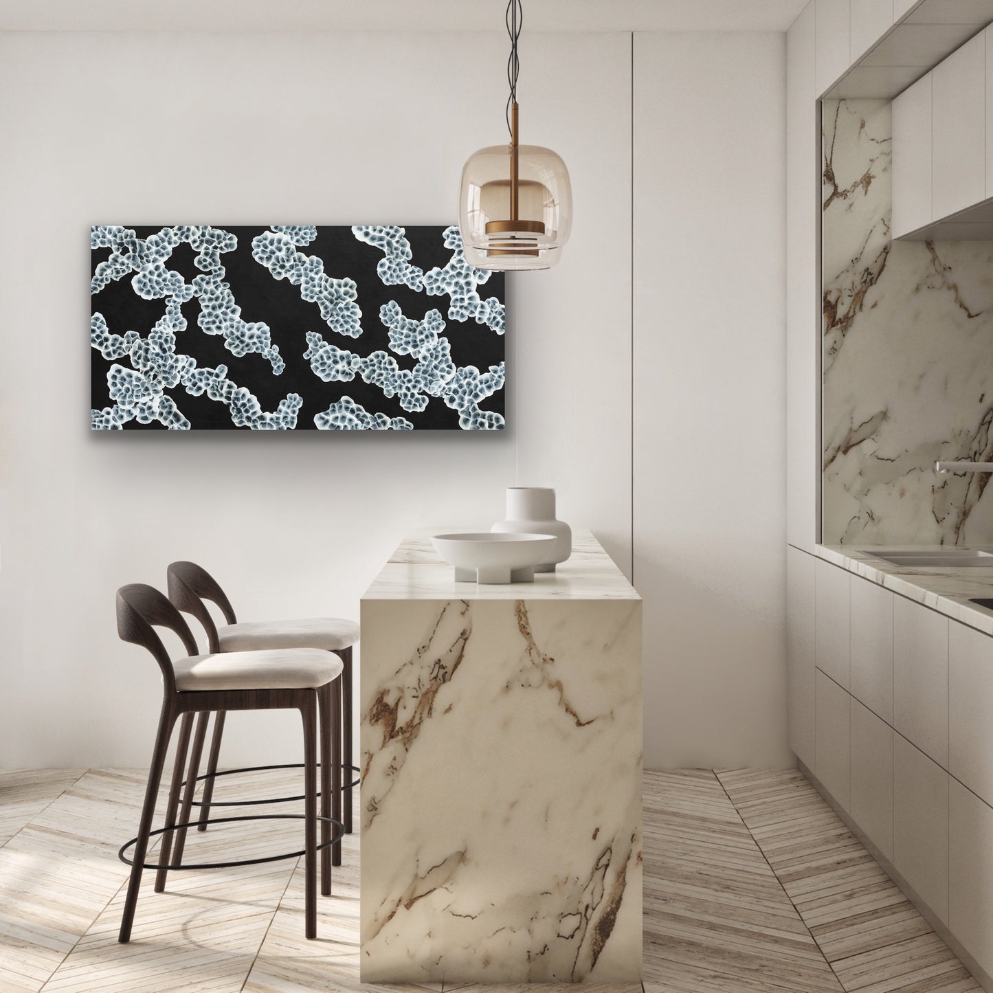 Aqueous Bloom Rock Pool Musings VI - Large Abstract Sealife Painting
