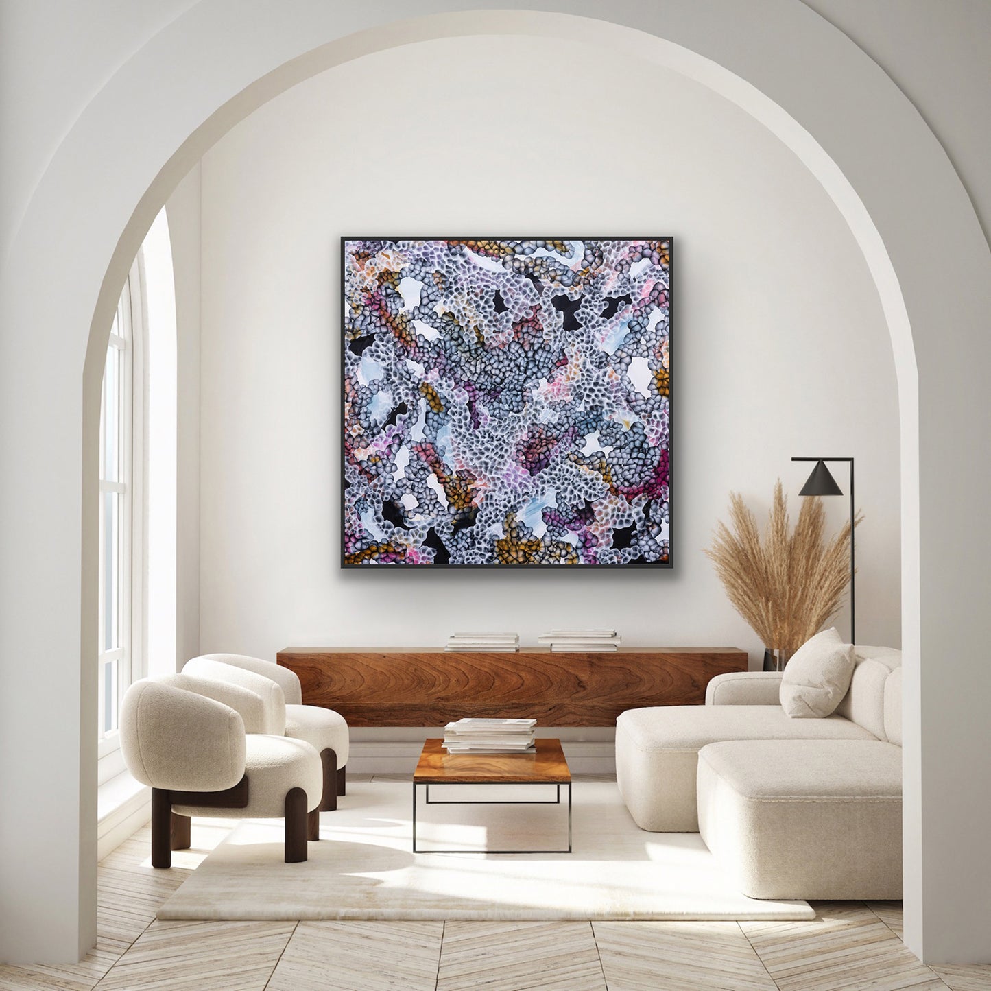 Bio Bloom Reef Song VII - Large Abstract Sealife Painting