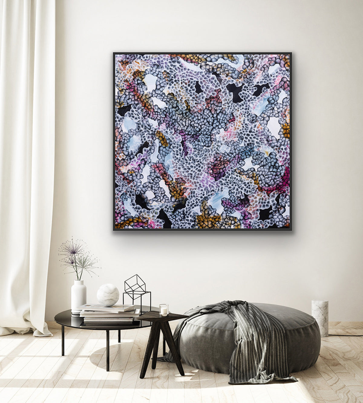 Bio Bloom Reef Song VII - Large Abstract Sealife Painting