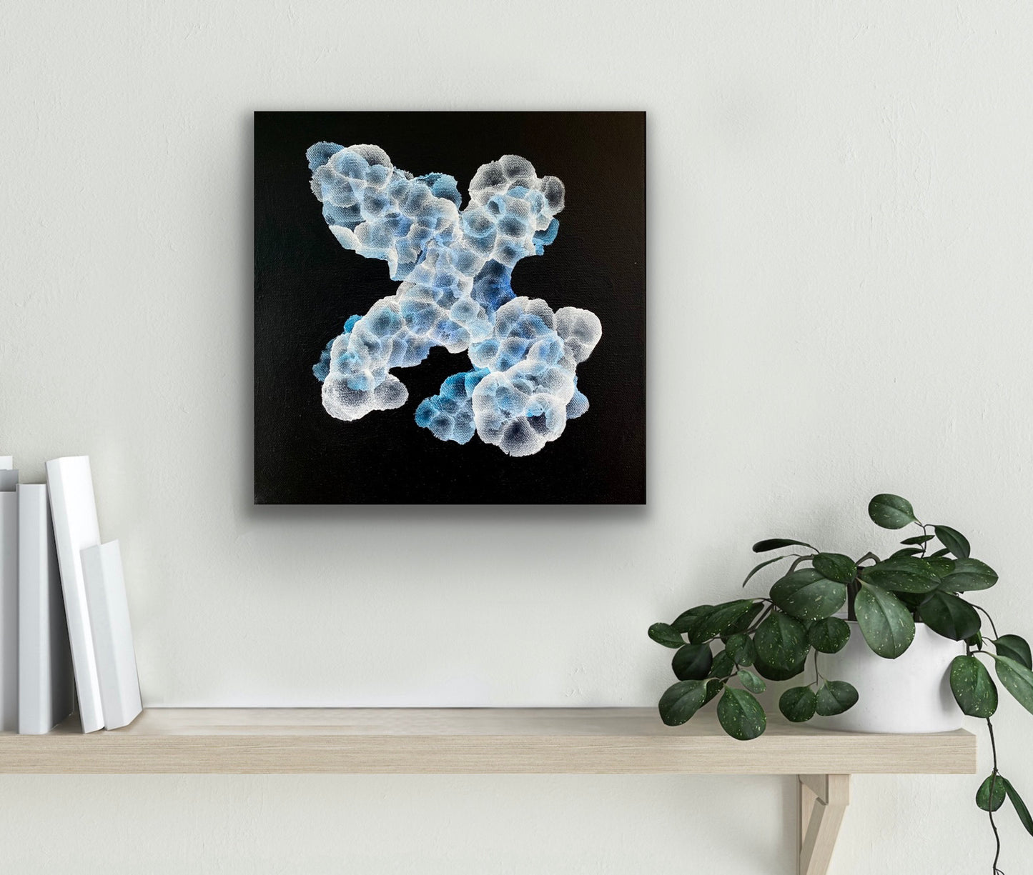 Bio Cluster Basalt Bloom - Abstract Sealife Painting