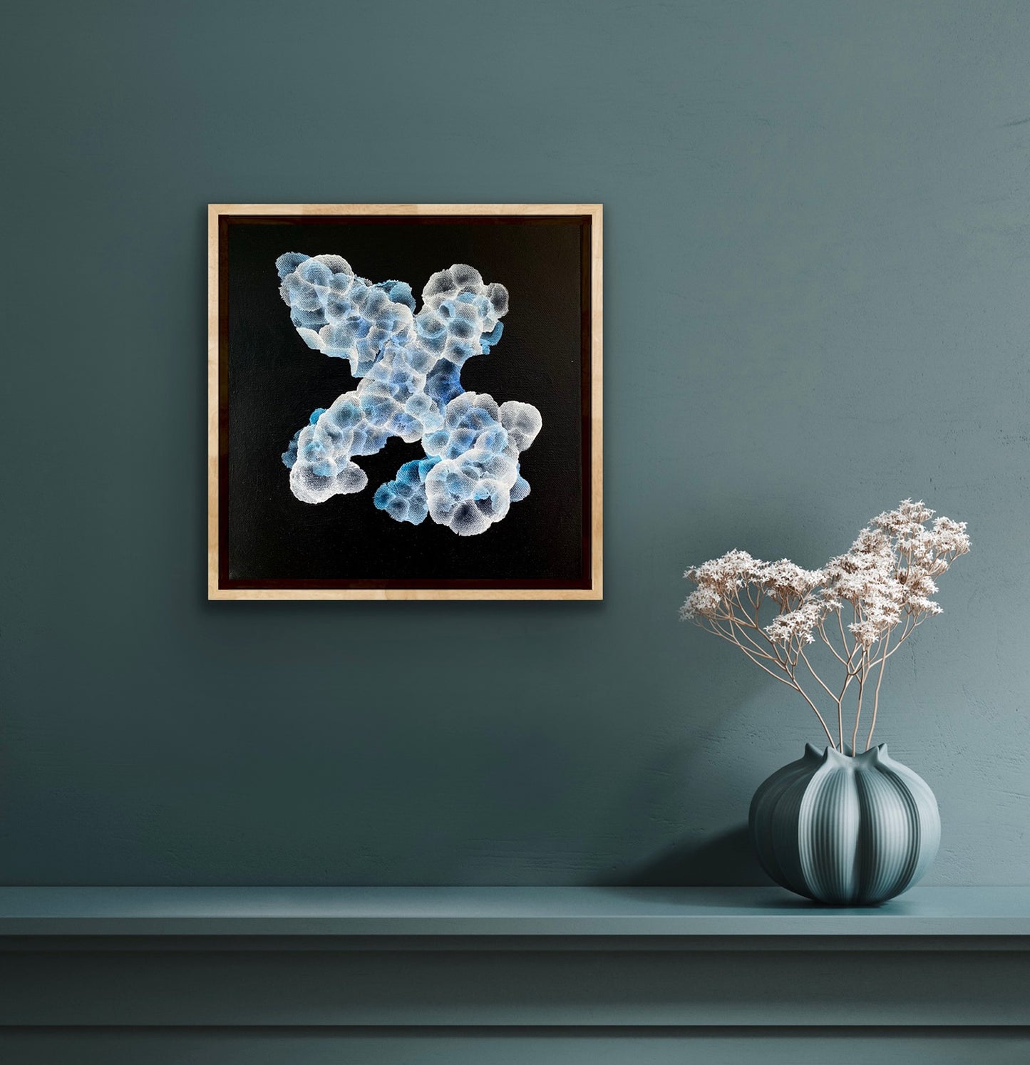 Bio Cluster Basalt Bloom - Abstract Sealife Painting
