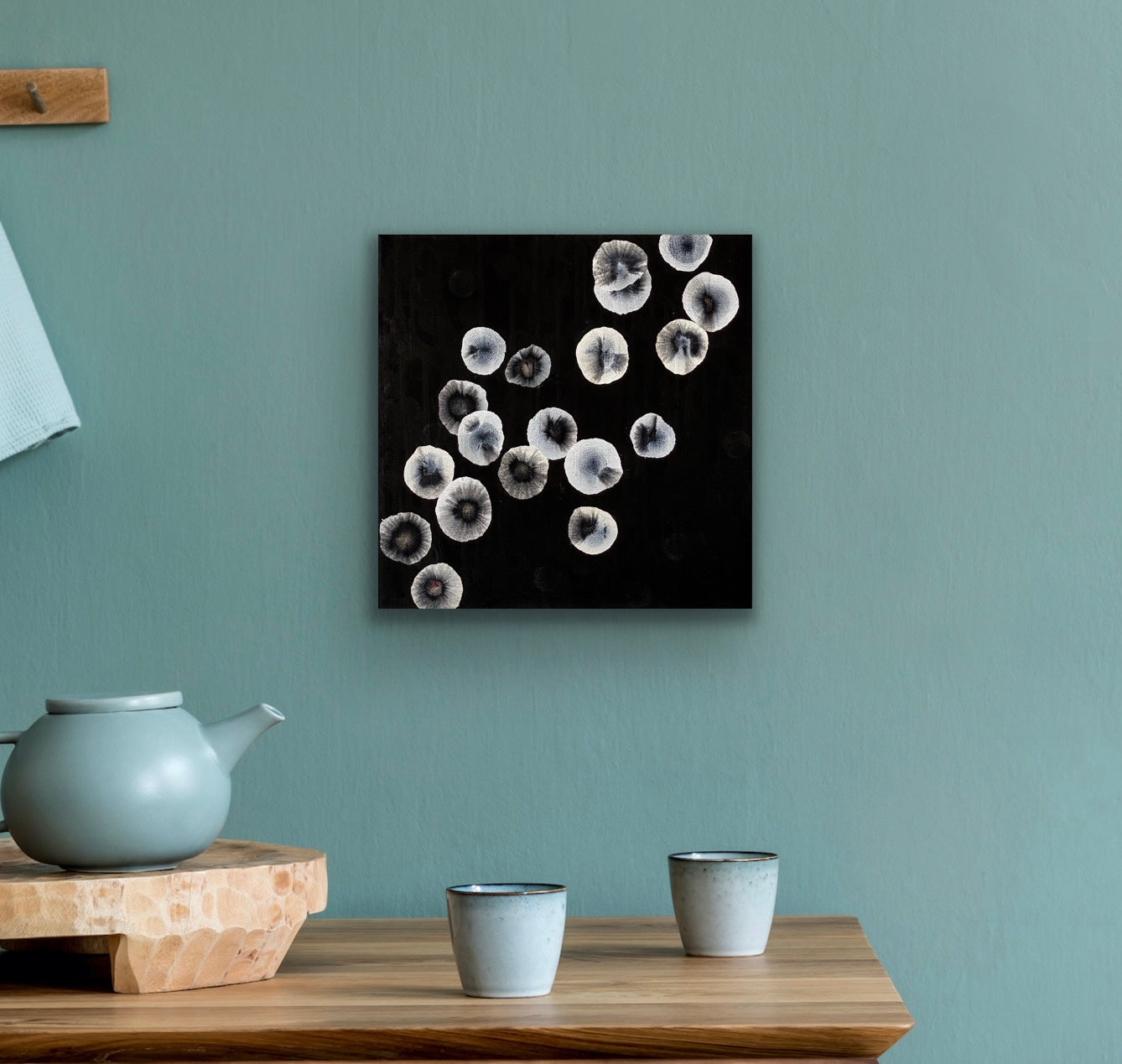 Orbicular Bloom XVII - Abstract Monochrome Painting
