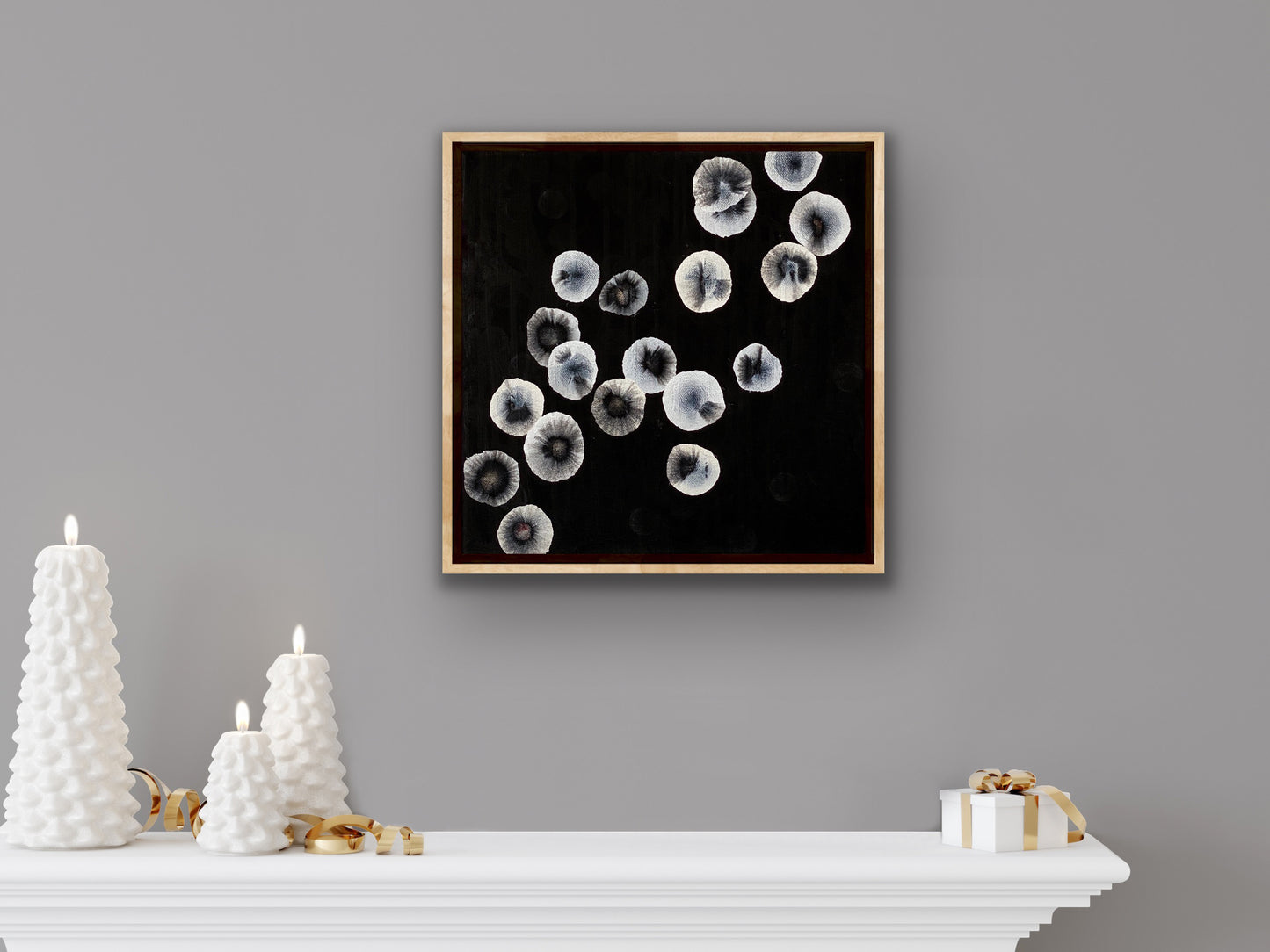 Orbicular Bloom XVII - Abstract Monochrome Painting