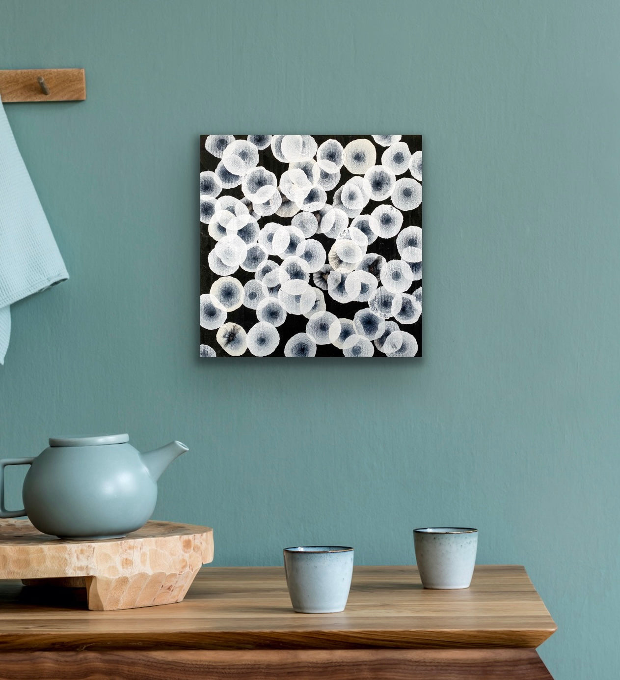 Orbicular Bloom XVI - Abstract Monochrome Painting