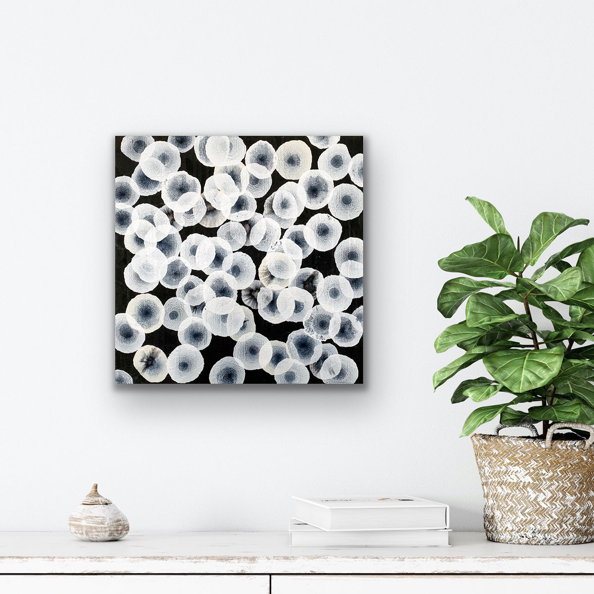 Orbicular Bloom XVI - Abstract Monochrome Painting
