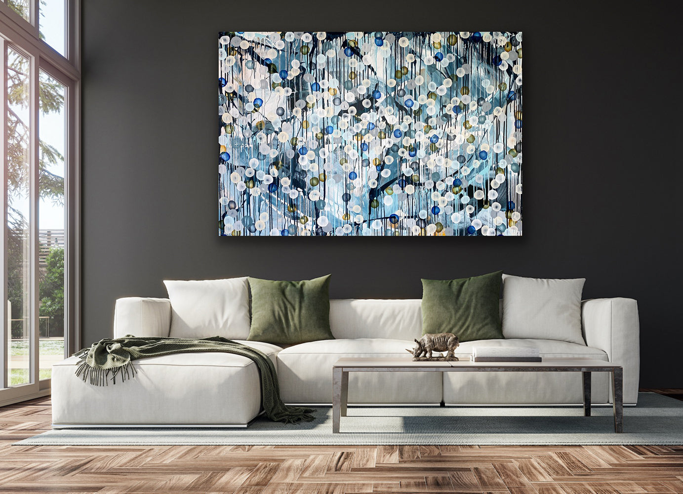 Coastal Storm Surge I – Large Abstract Sealife Painting