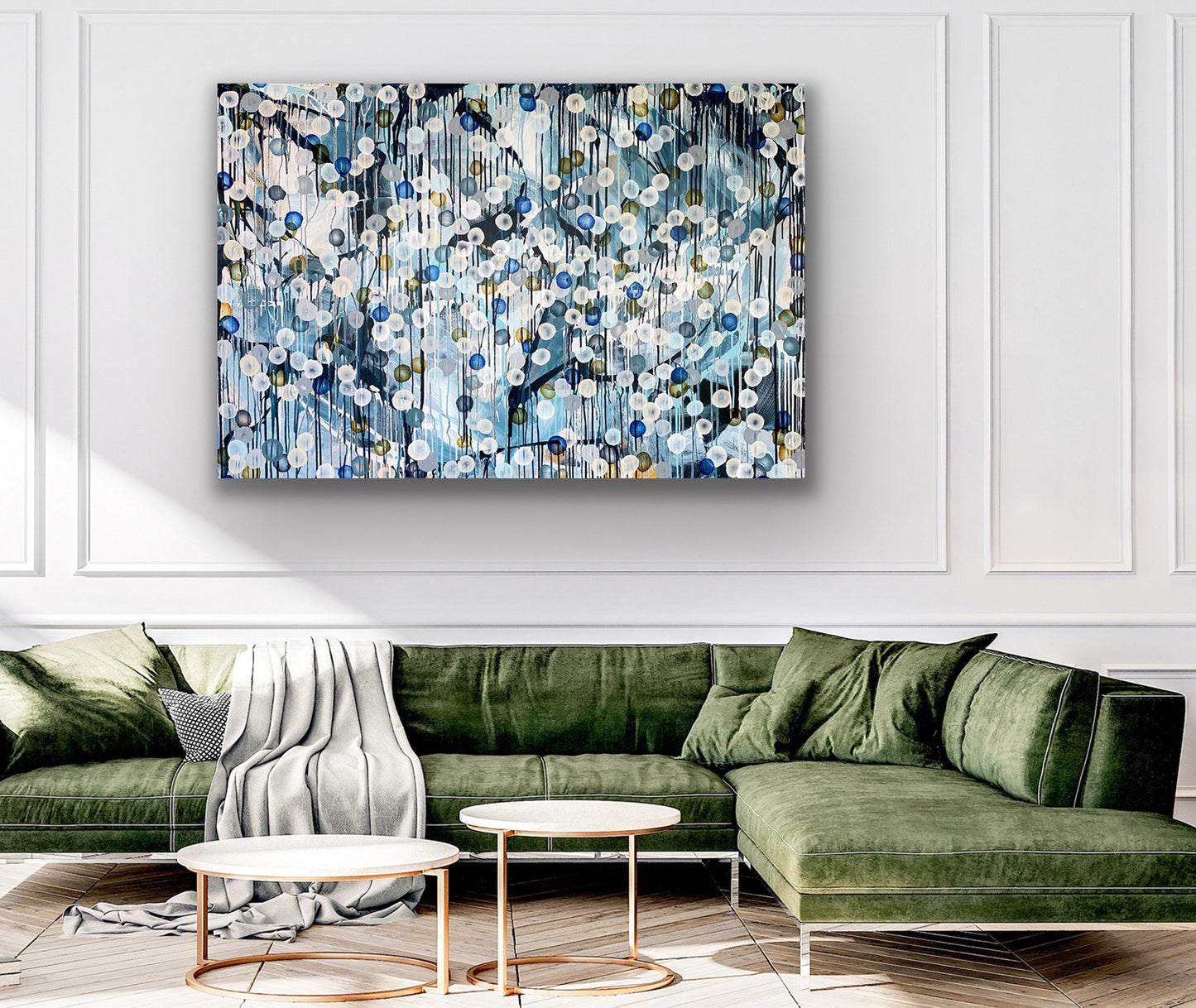 Coastal Storm Surge I – Large Abstract Sealife Painting