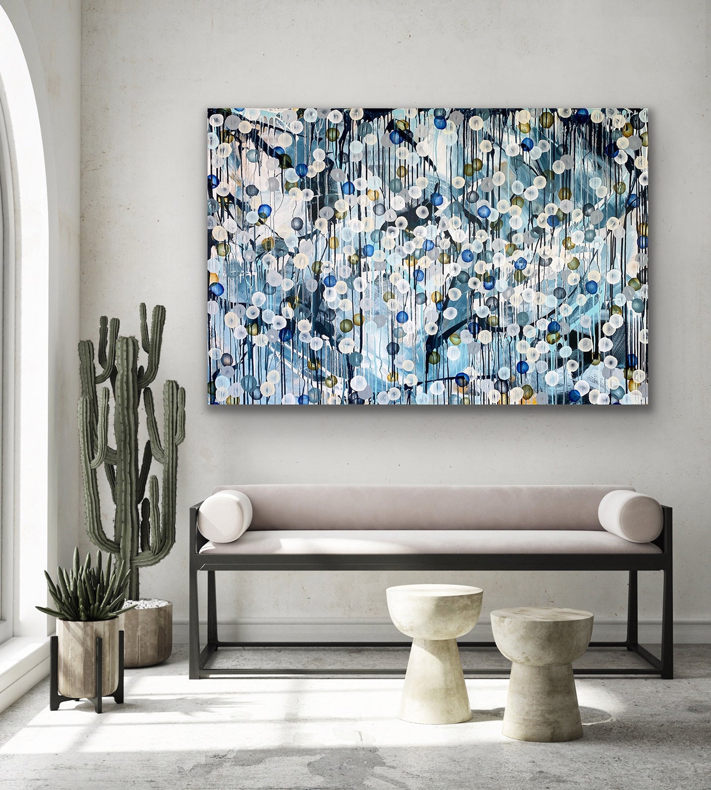 Coastal Storm Surge I – Large Abstract Sealife Painting