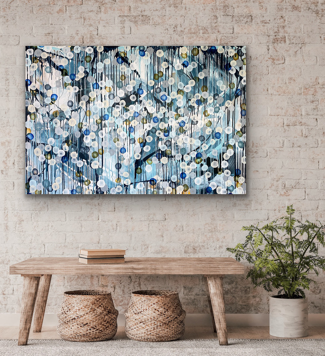 Coastal Storm Surge I – Large Abstract Sealife Painting