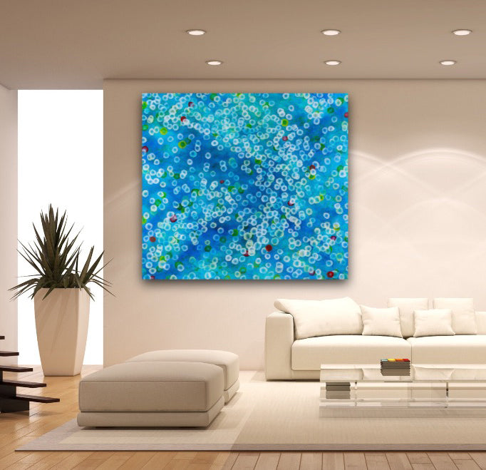 Aqueous Drift XV, Huge 168 x 153cm painting
