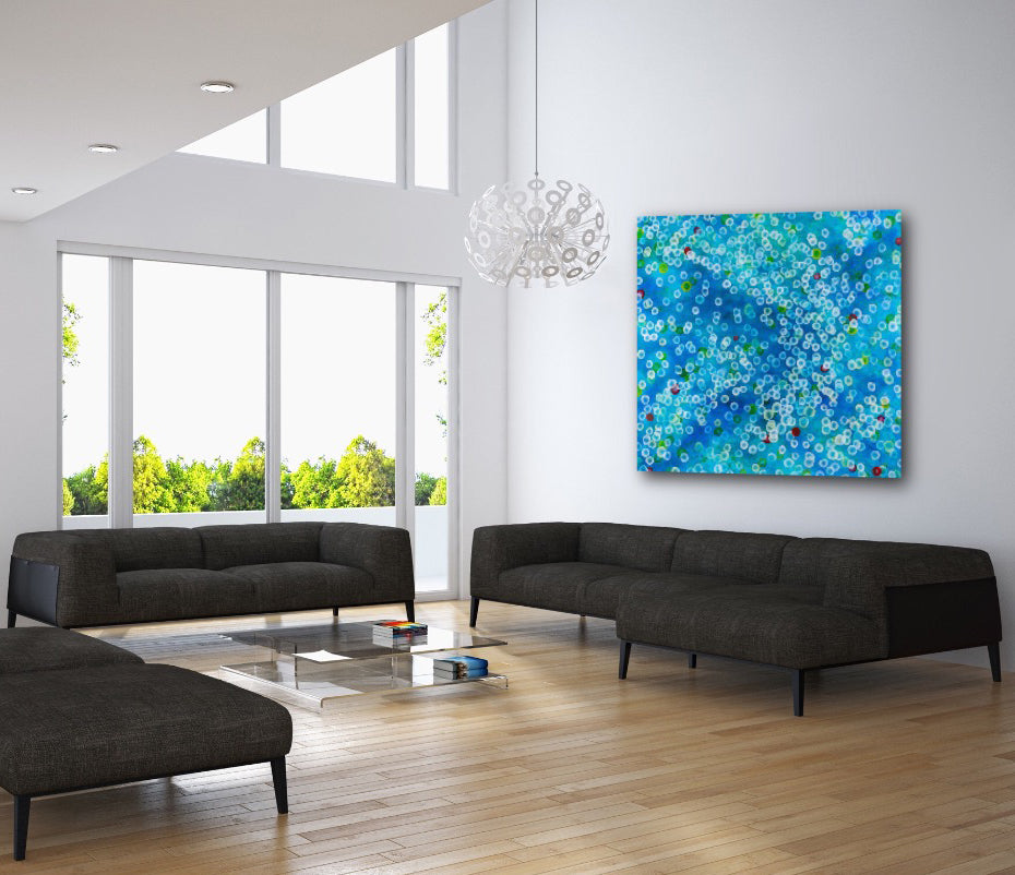 Aqueous Drift XV, Huge 168 x 153cm painting