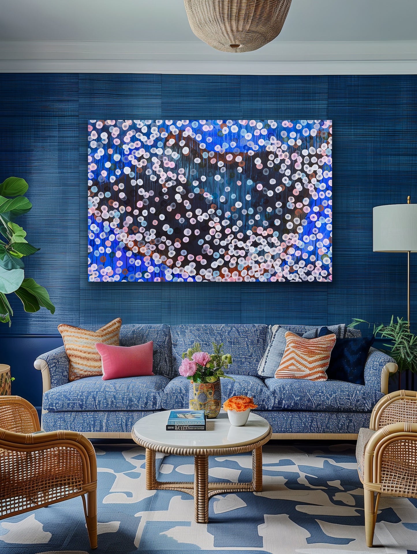 Aqueous Drift – Reef Camouflage - Large Ocean Painting