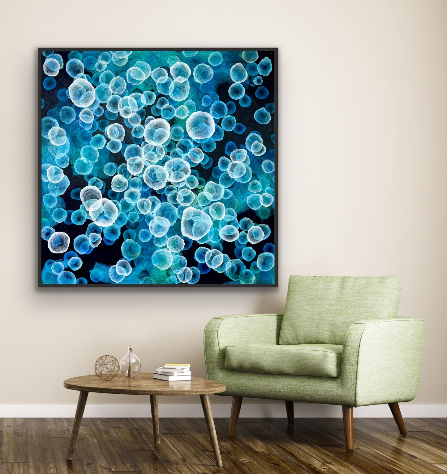 Bioluminous Deep Sea Drift - Original Abstract Sealife Painting