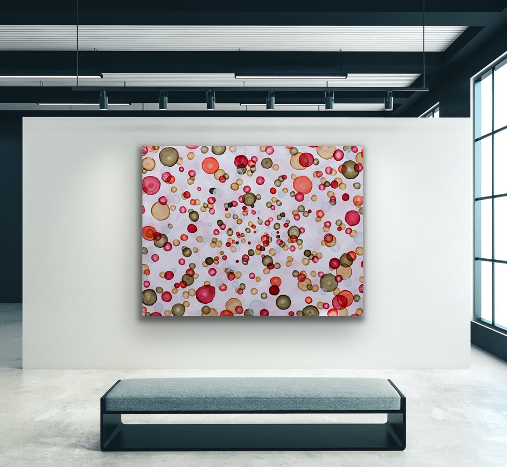 Aqua Vitae Field – Extra-Large Abstract Painting 198 x 153cm about wine