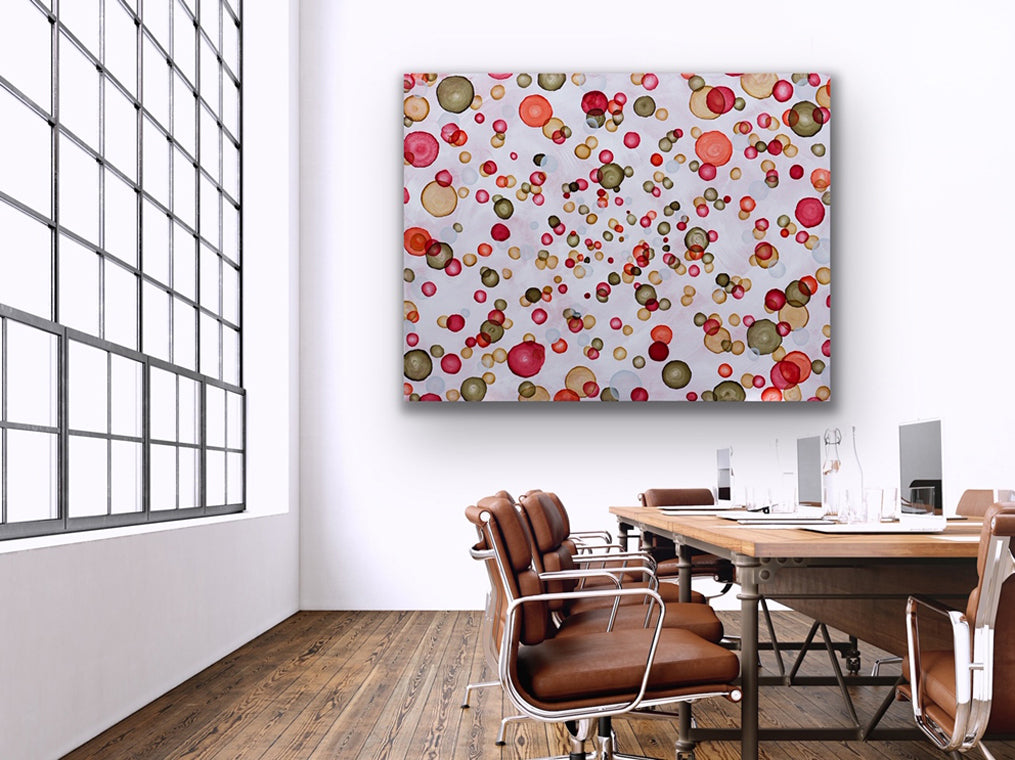 Aqua Vitae Field – Extra-Large Abstract Painting 198 x 153cm about wine