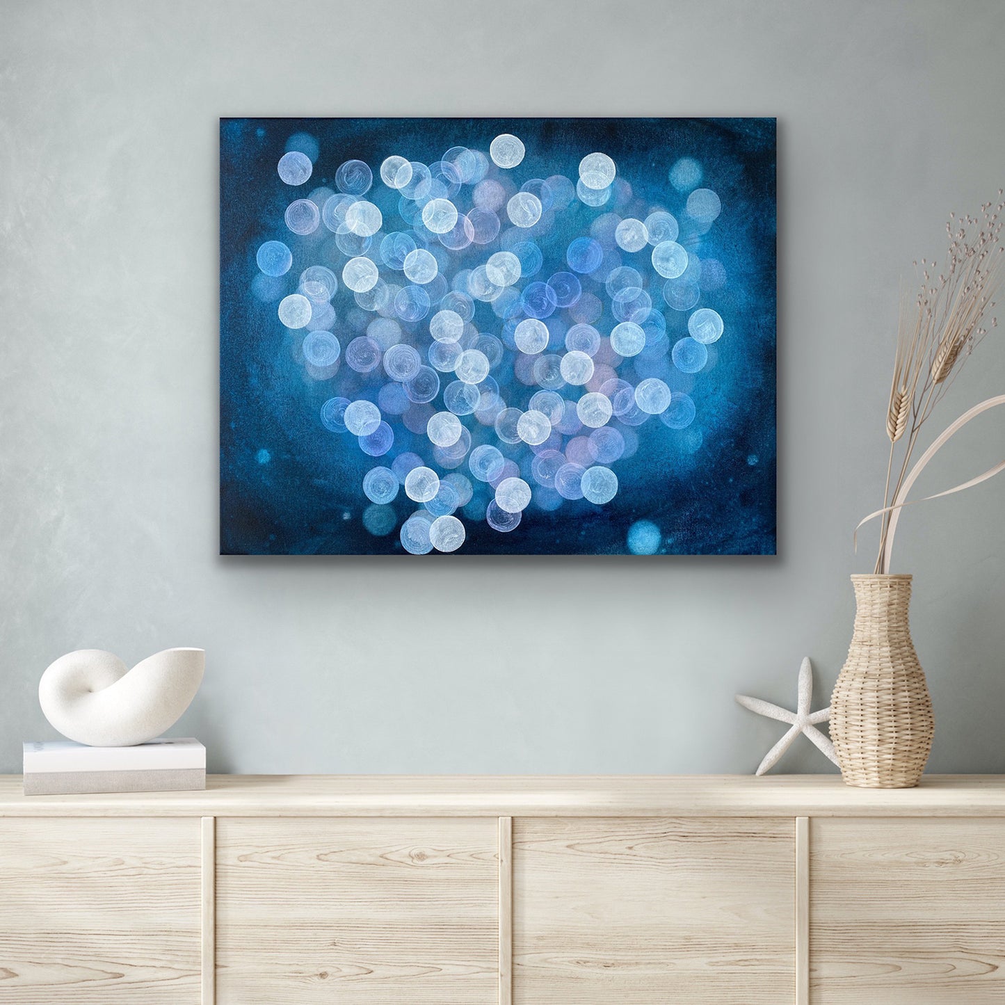 Bioluminous Dreamer III - Abstract Sealife Painting
