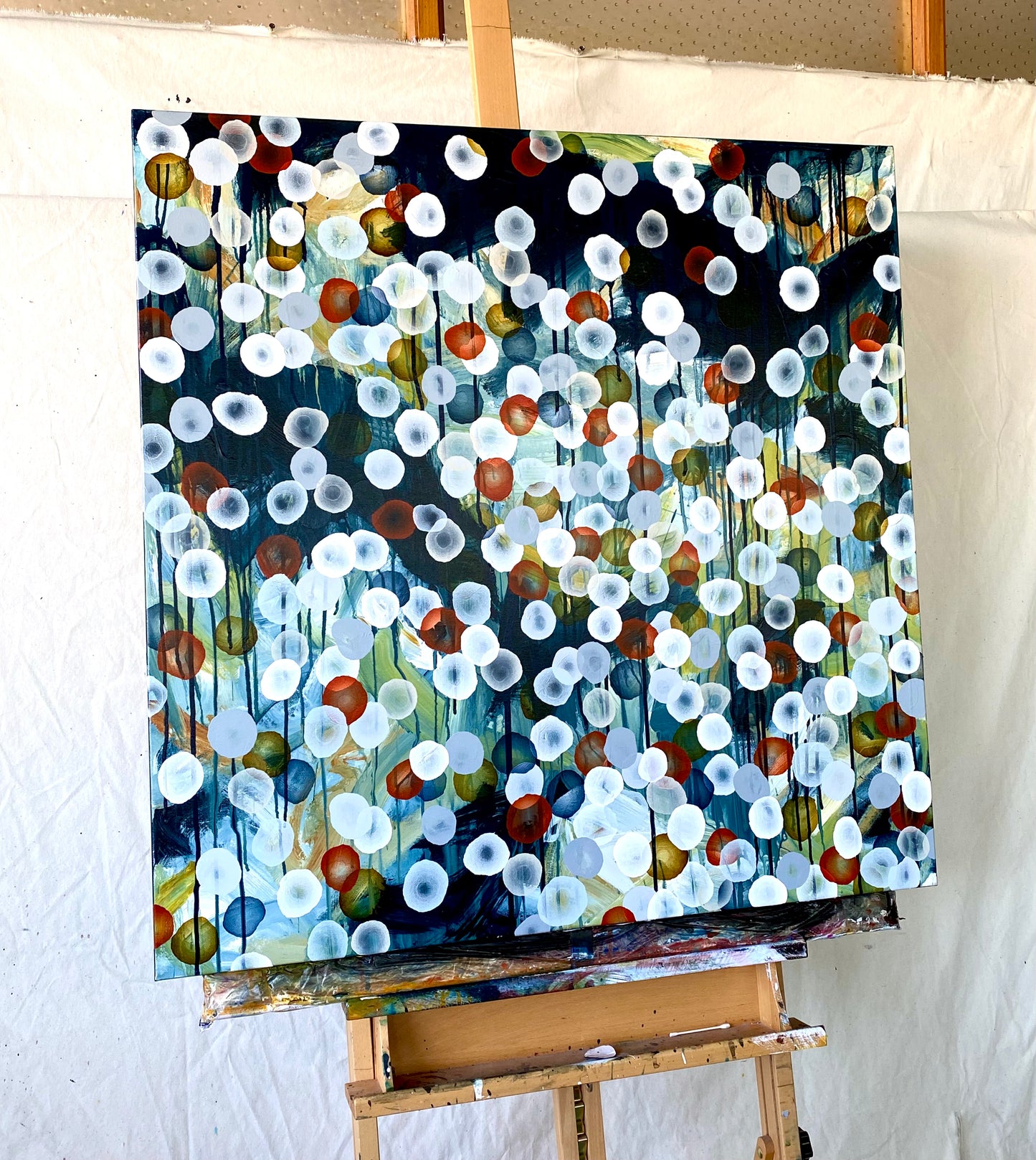Bioluminous Storm Surge VII – Abstract Sealife Painting