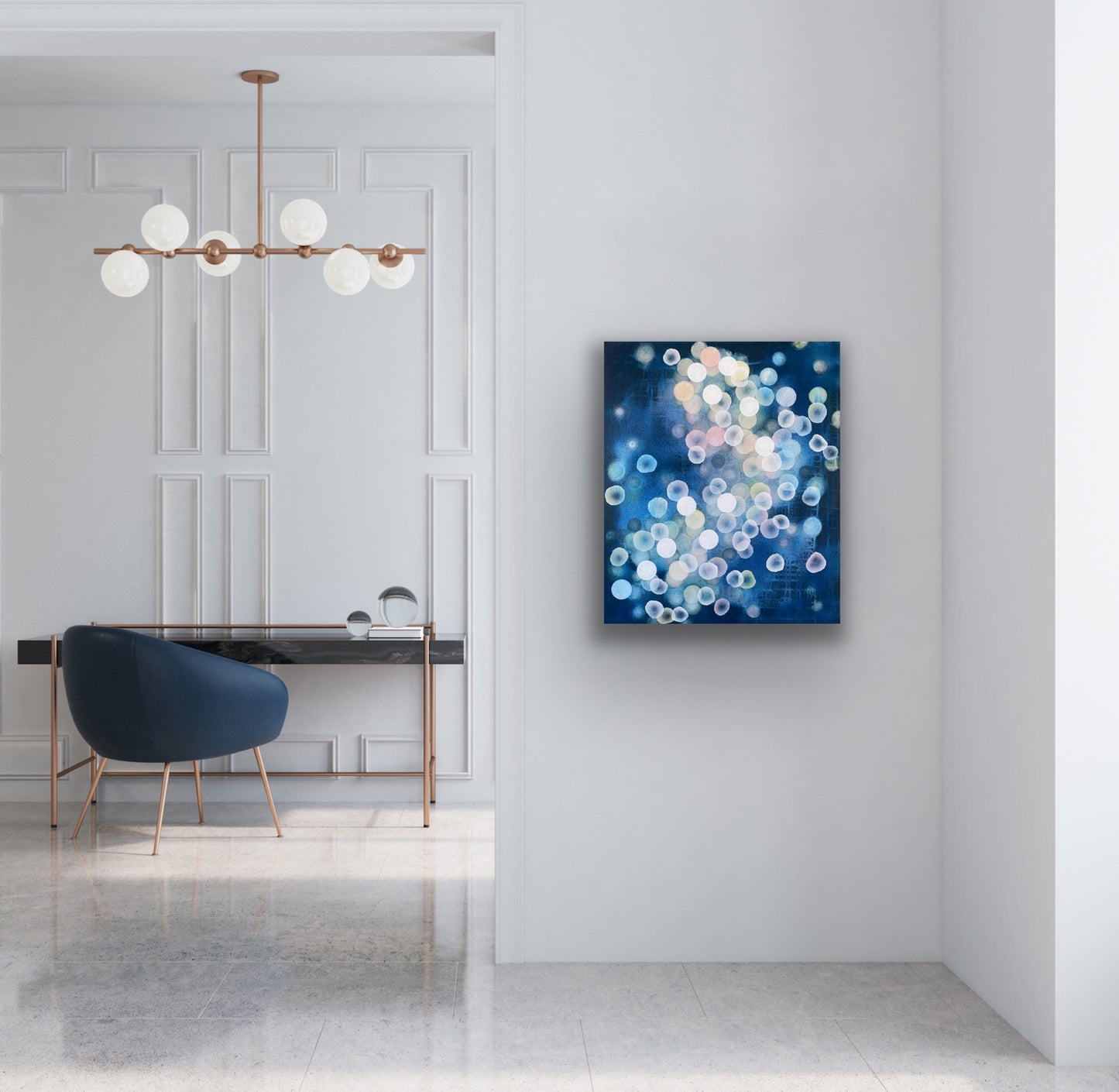 Bioluminous Dreamer IV - Abstract Sealife Painting