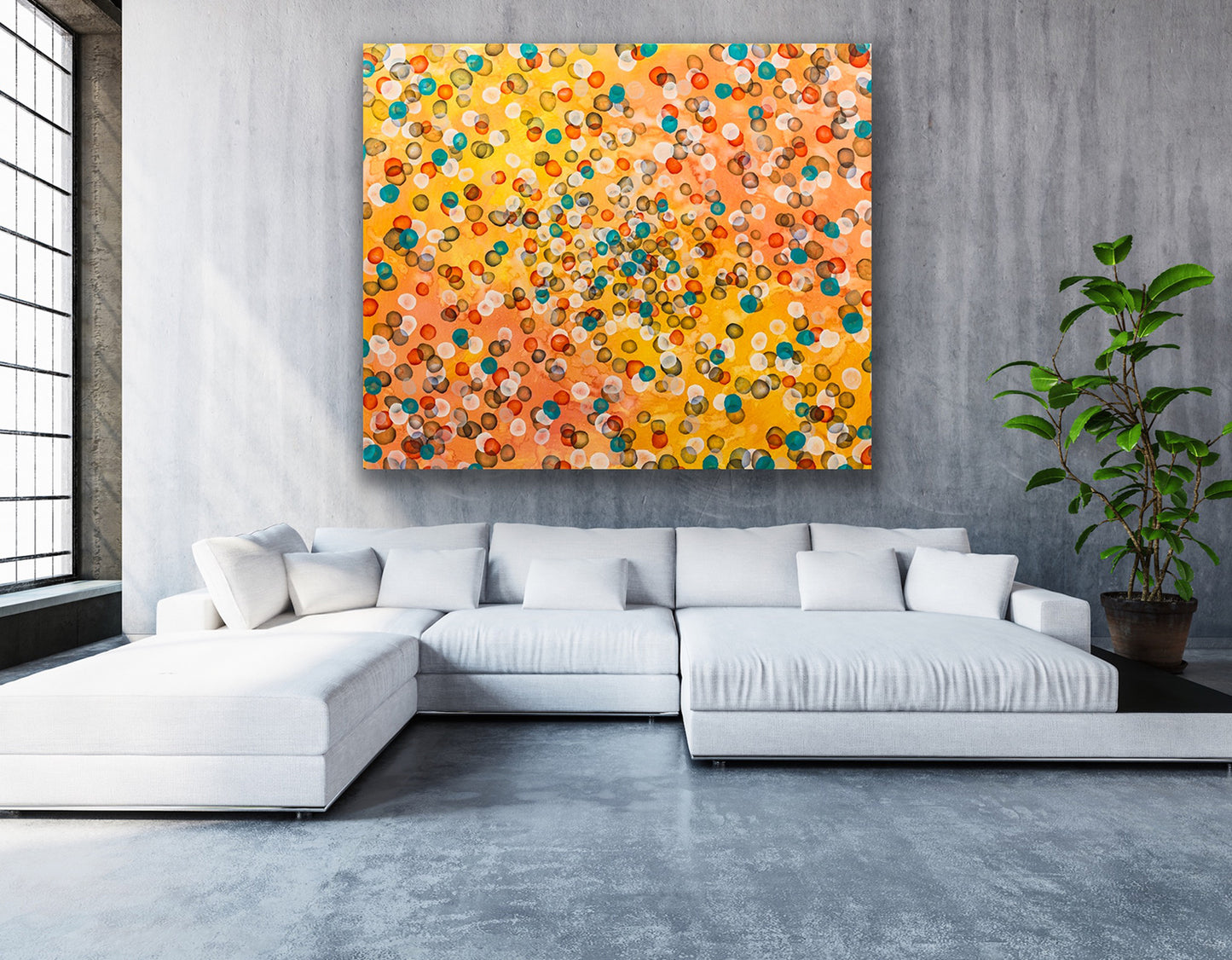 Vitae Field X, Huge Abstract Painting 153 x 184cm