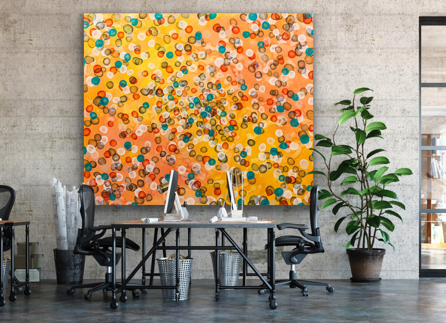 Vitae Field X, Huge Abstract Painting 153 x 184cm